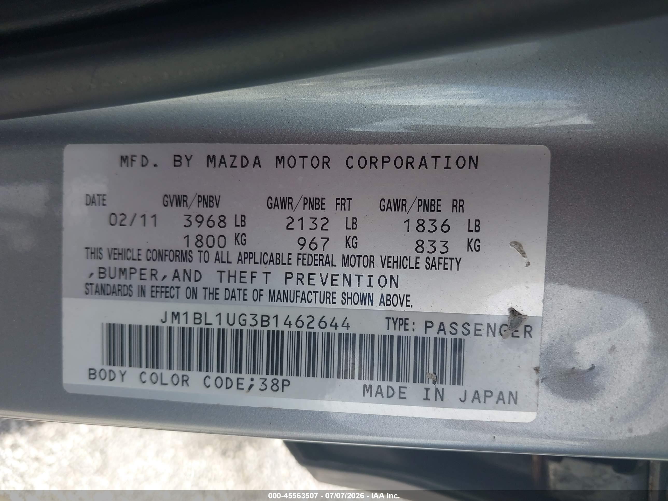 2011 Mazda Mazda3 I Sport Silver vin: JM1BL1UG3B1462644