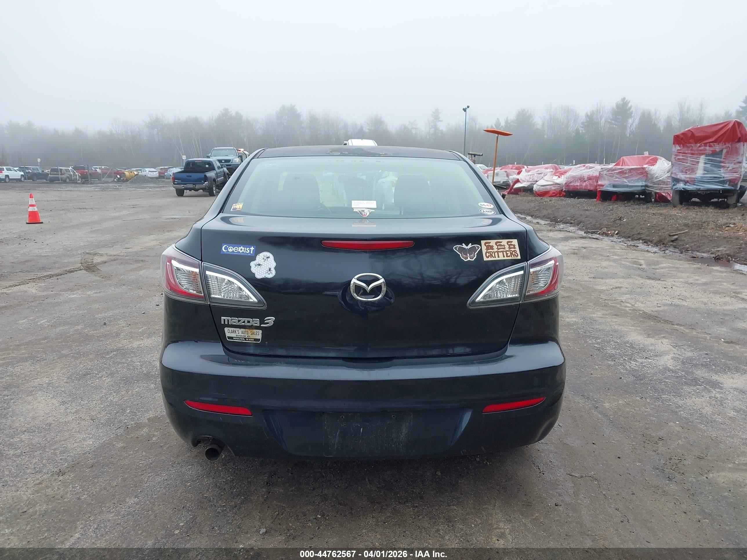 2012 Mazda Mazda3 I Sport Black vin: JM1BL1UG6C1518951