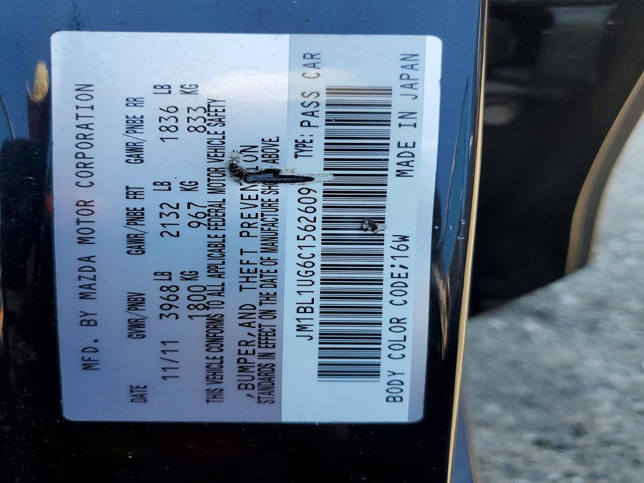 2012 Mazda 3 I Black vin: JM1BL1UG6C1562609
