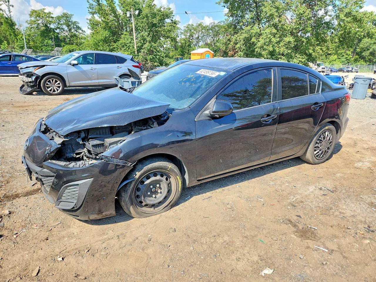 2011 Mazda 3 I Black vin: JM1BL1UG7B1470973