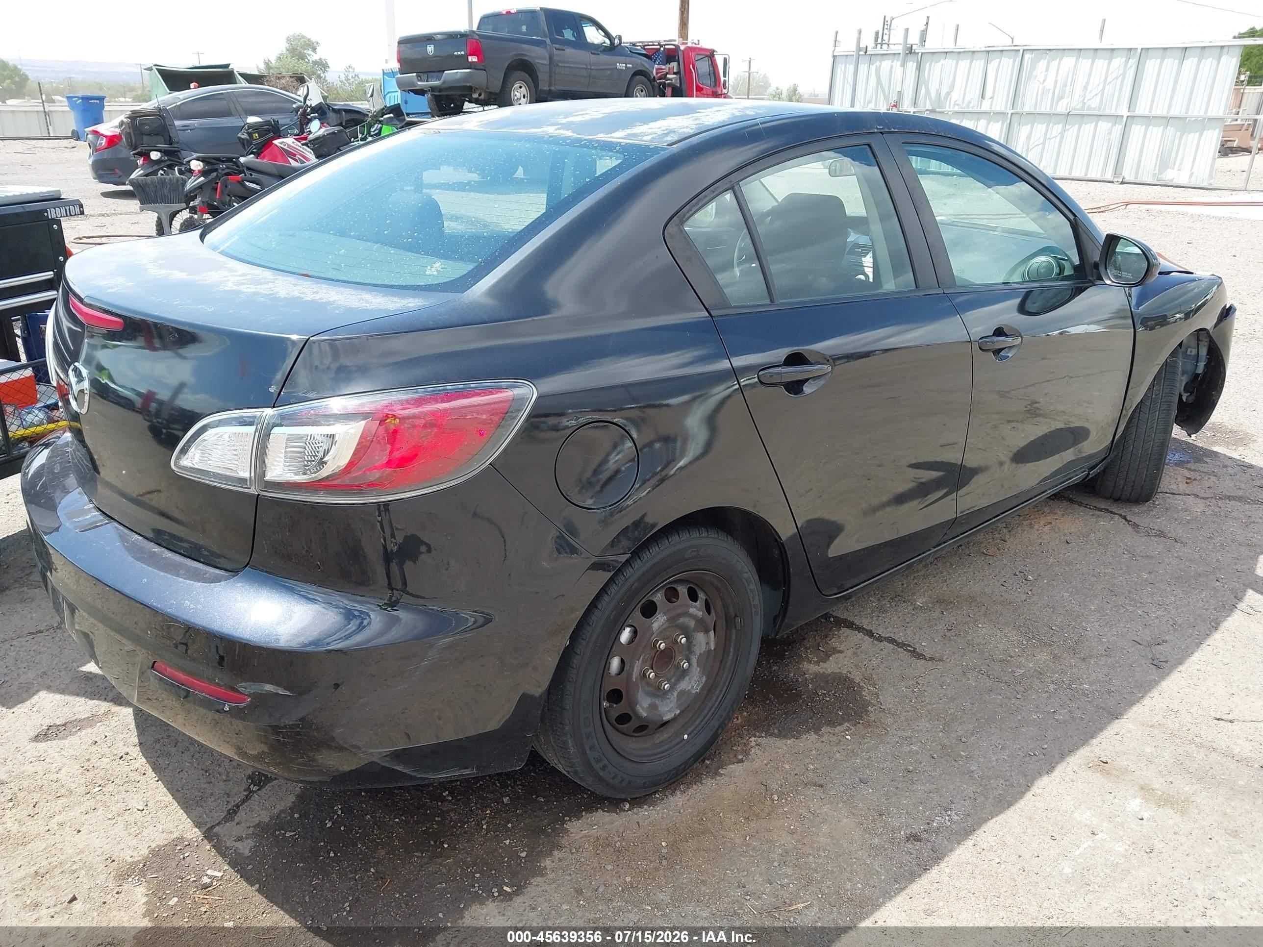 2012 Mazda Mazda3 I Sport Black vin: JM1BL1UG7C1590497