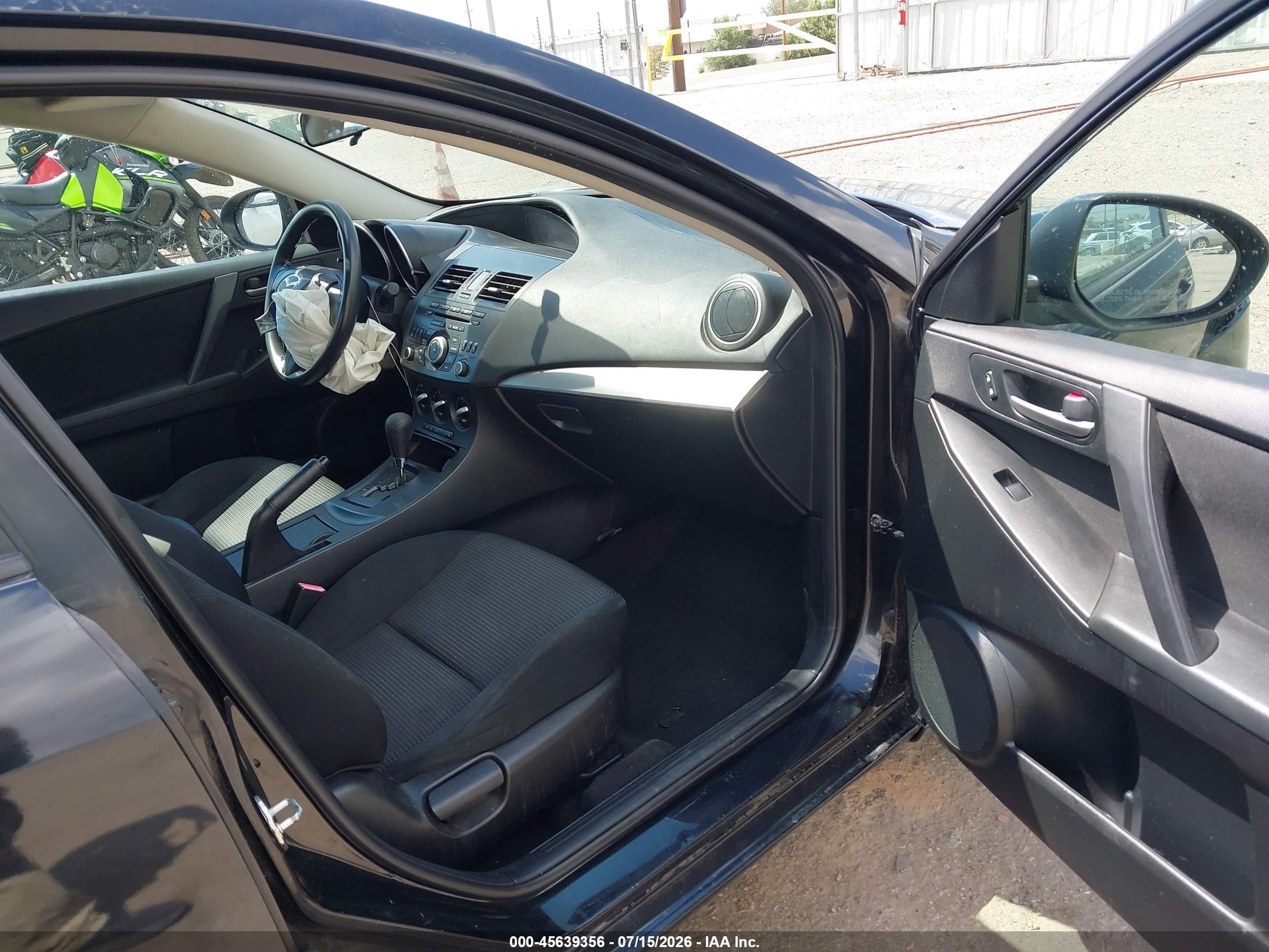 2012 Mazda Mazda3 I Sport Black vin: JM1BL1UG7C1590497