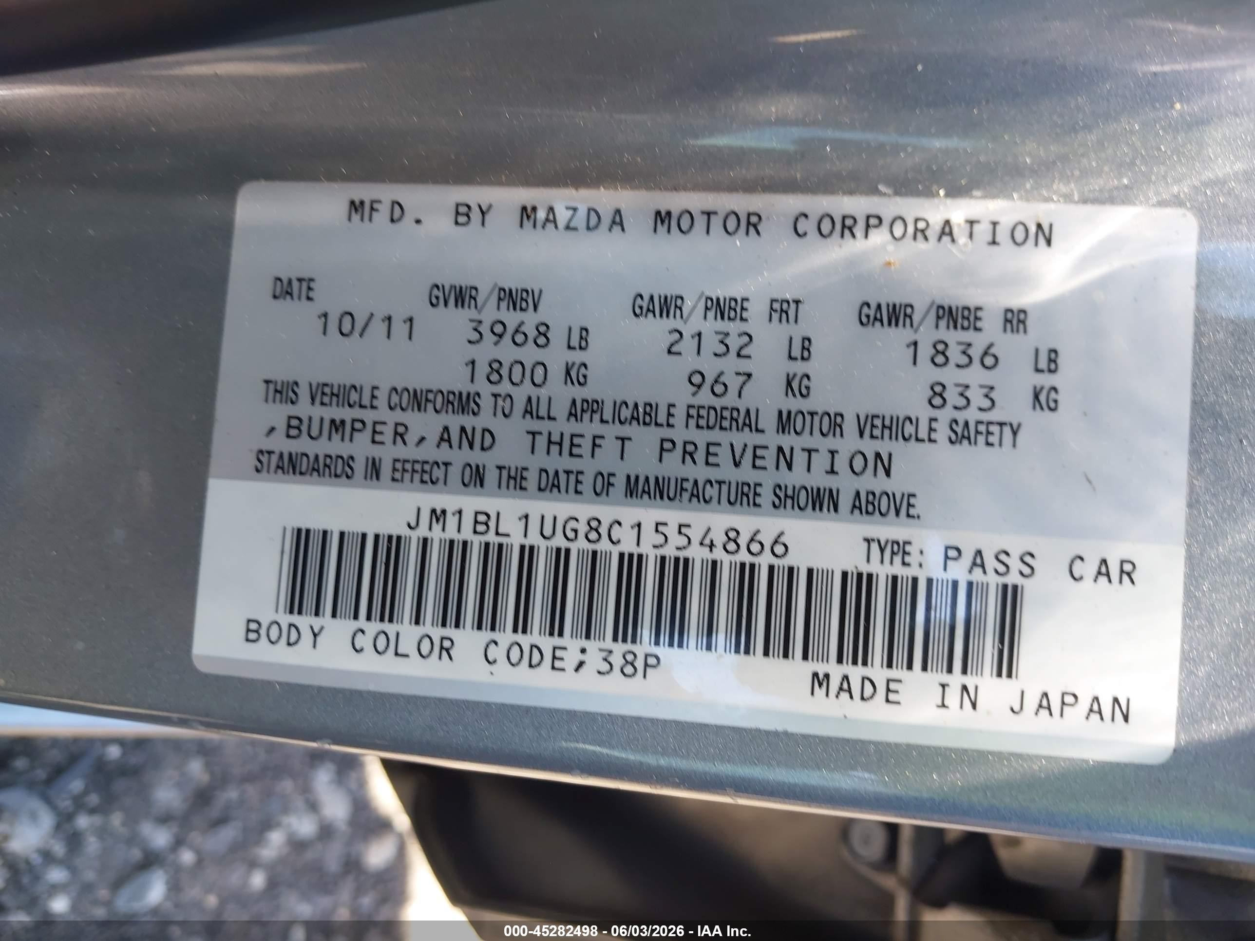 2012 Mazda Mazda3 I Sport Silver vin: JM1BL1UG8C1554866