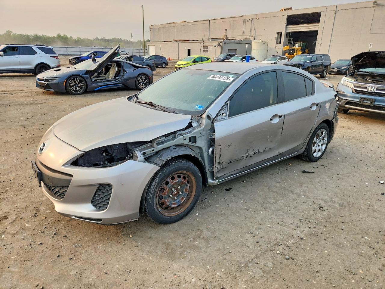 2012 Mazda 3 I Silver vin: JM1BL1UG9C1518054