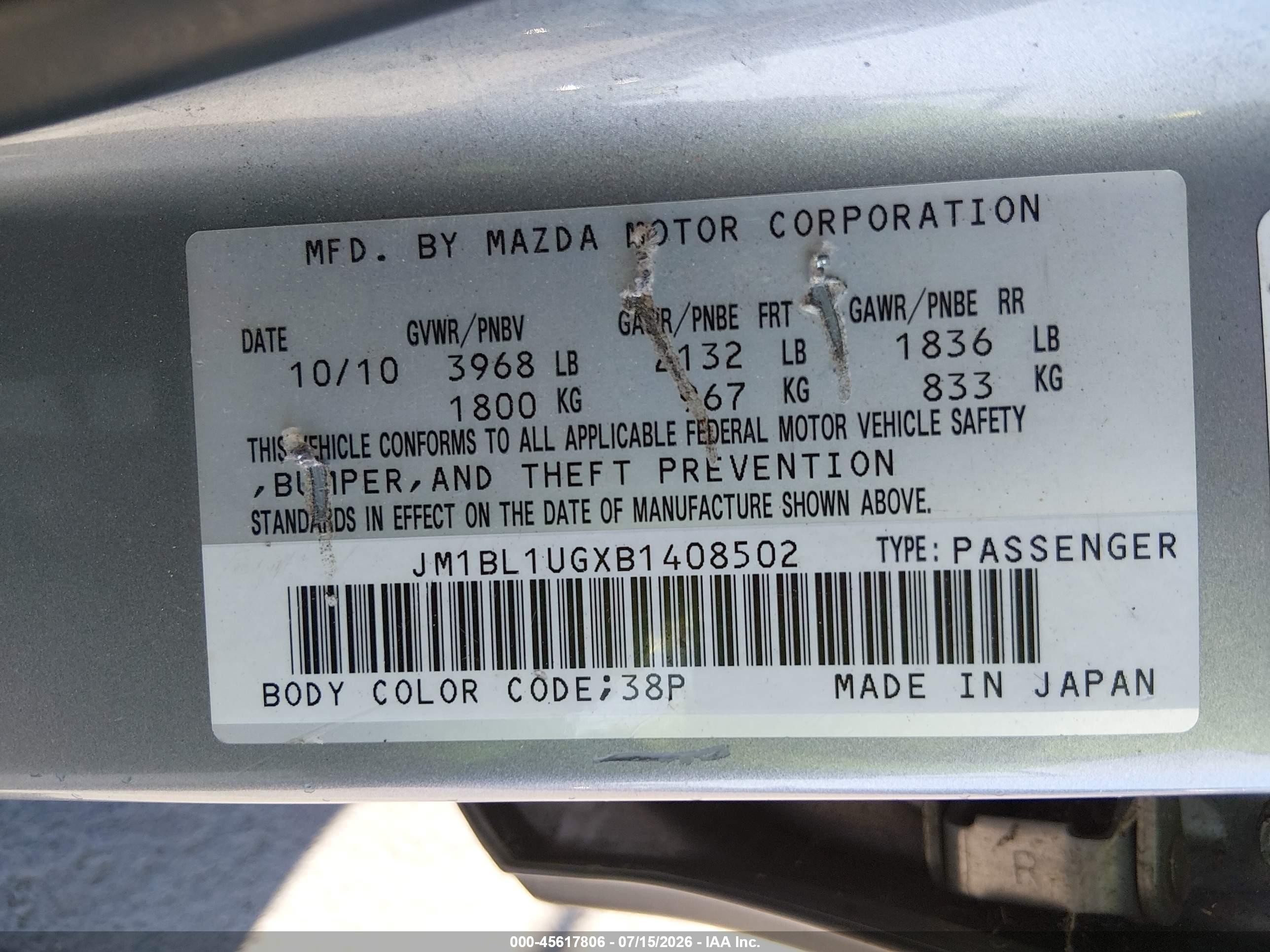 2011 Mazda Mazda3 I Sport Silver vin: JM1BL1UGXB1408502
