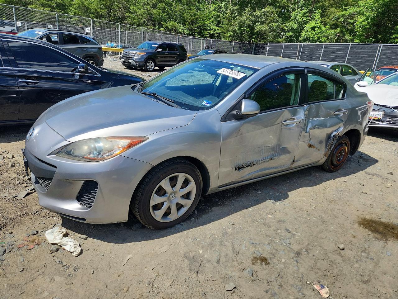 2013 Mazda 3 I Gray vin: JM1BL1UP4D1823687