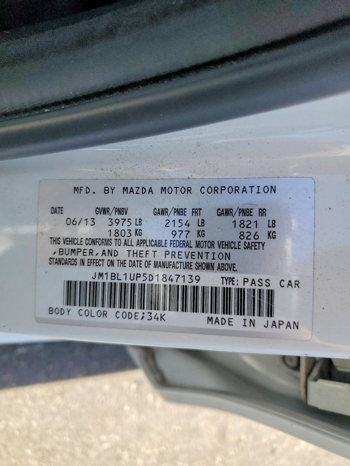 2013 Mazda 3 I White vin: JM1BL1UP5D1847139