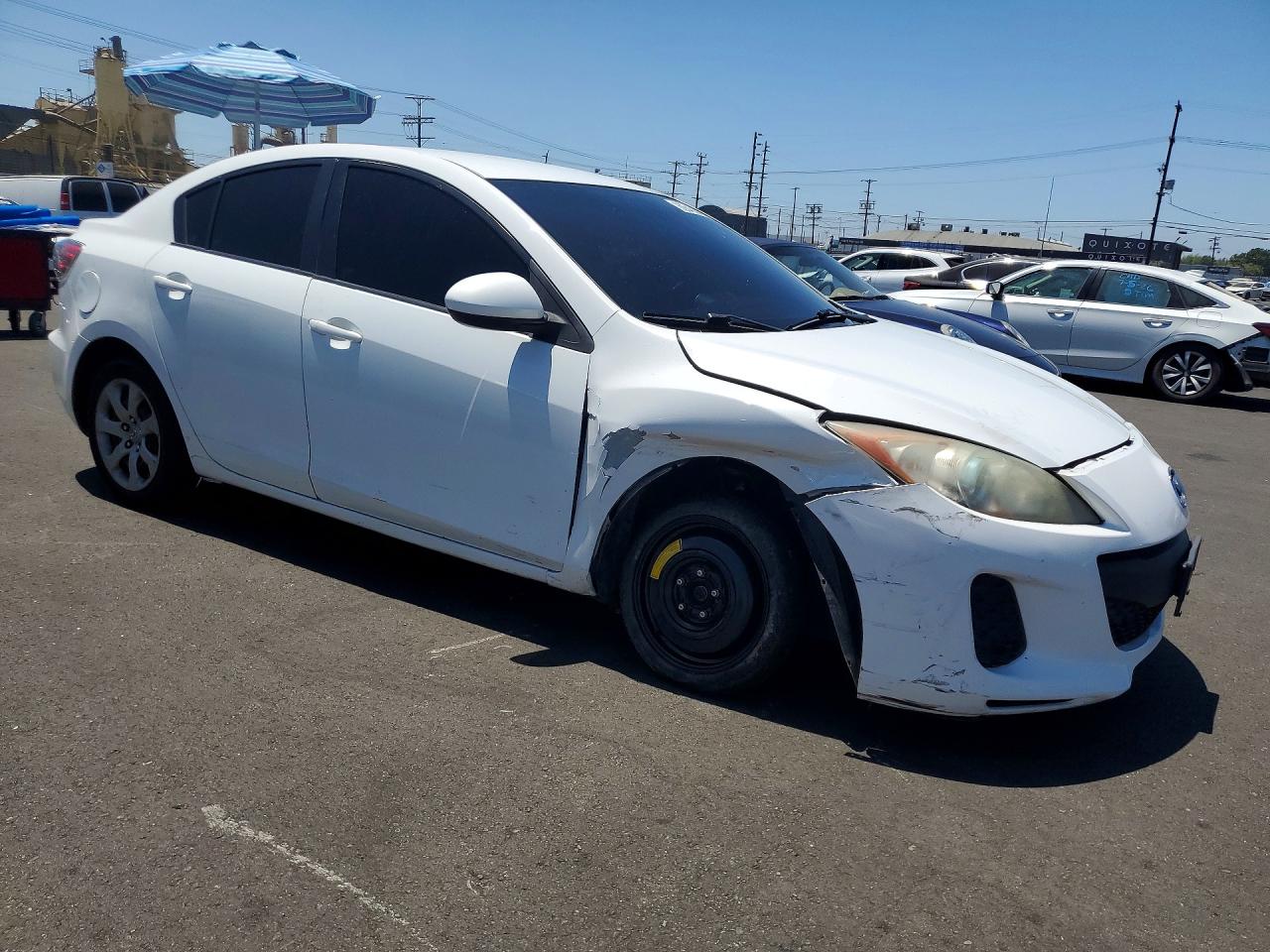 2013 Mazda 3 I White vin: JM1BL1UP5D1847139