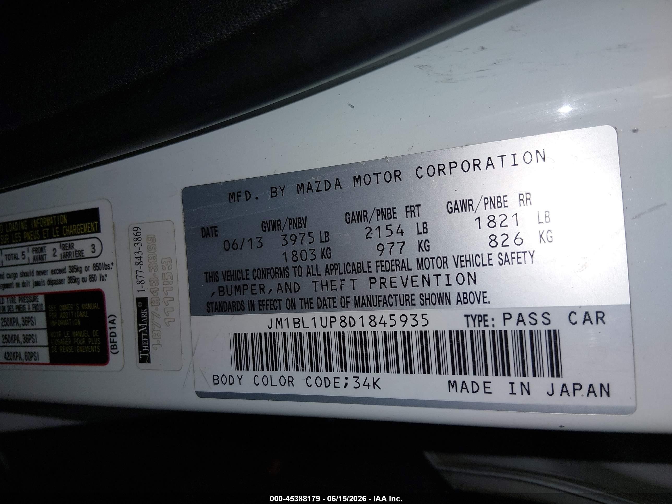 2013 Mazda Mazda3 I Sport White vin: JM1BL1UP8D1845935