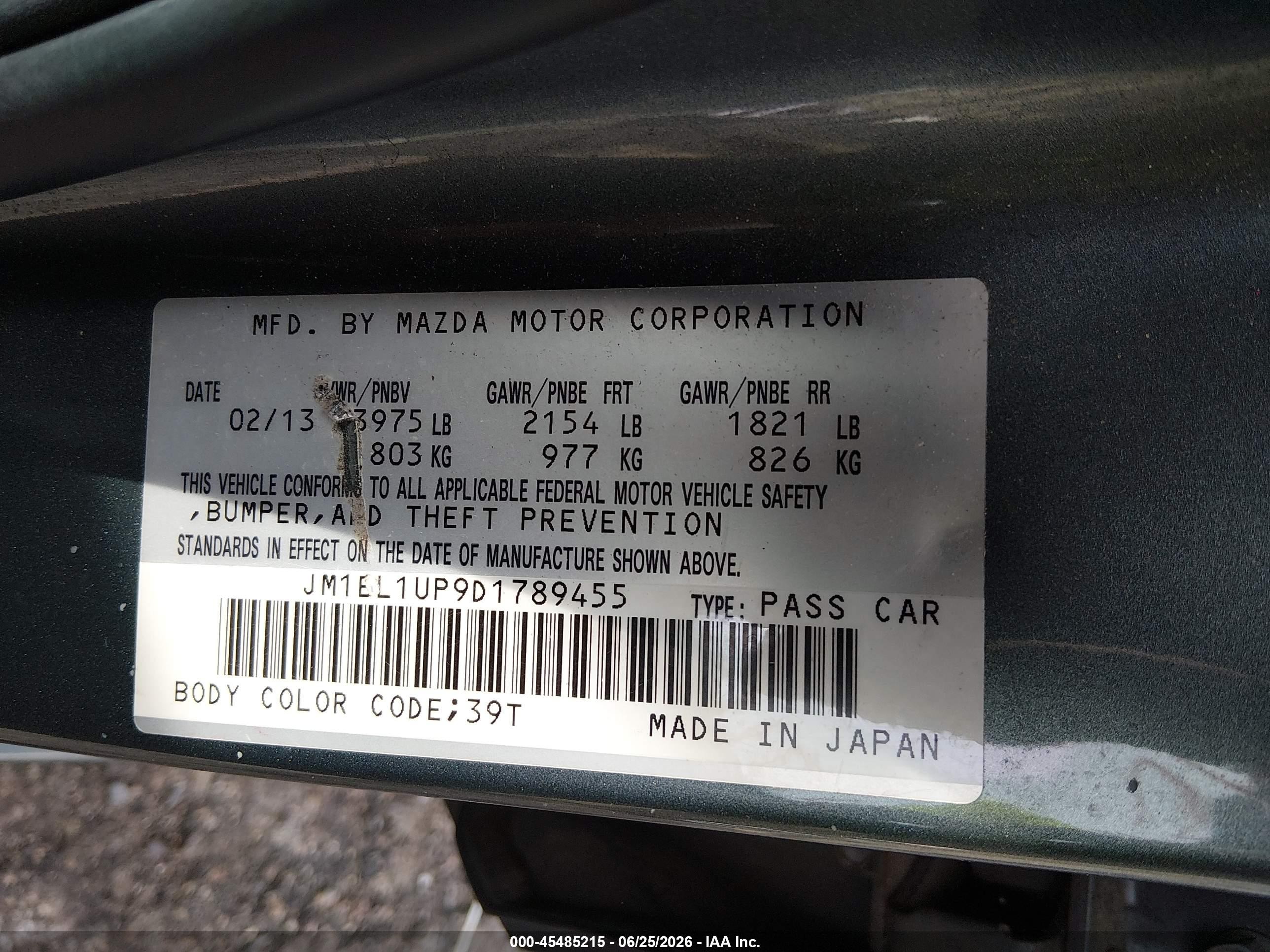2013 Mazda Mazda3 I Sport Gray vin: JM1BL1UP9D1789455