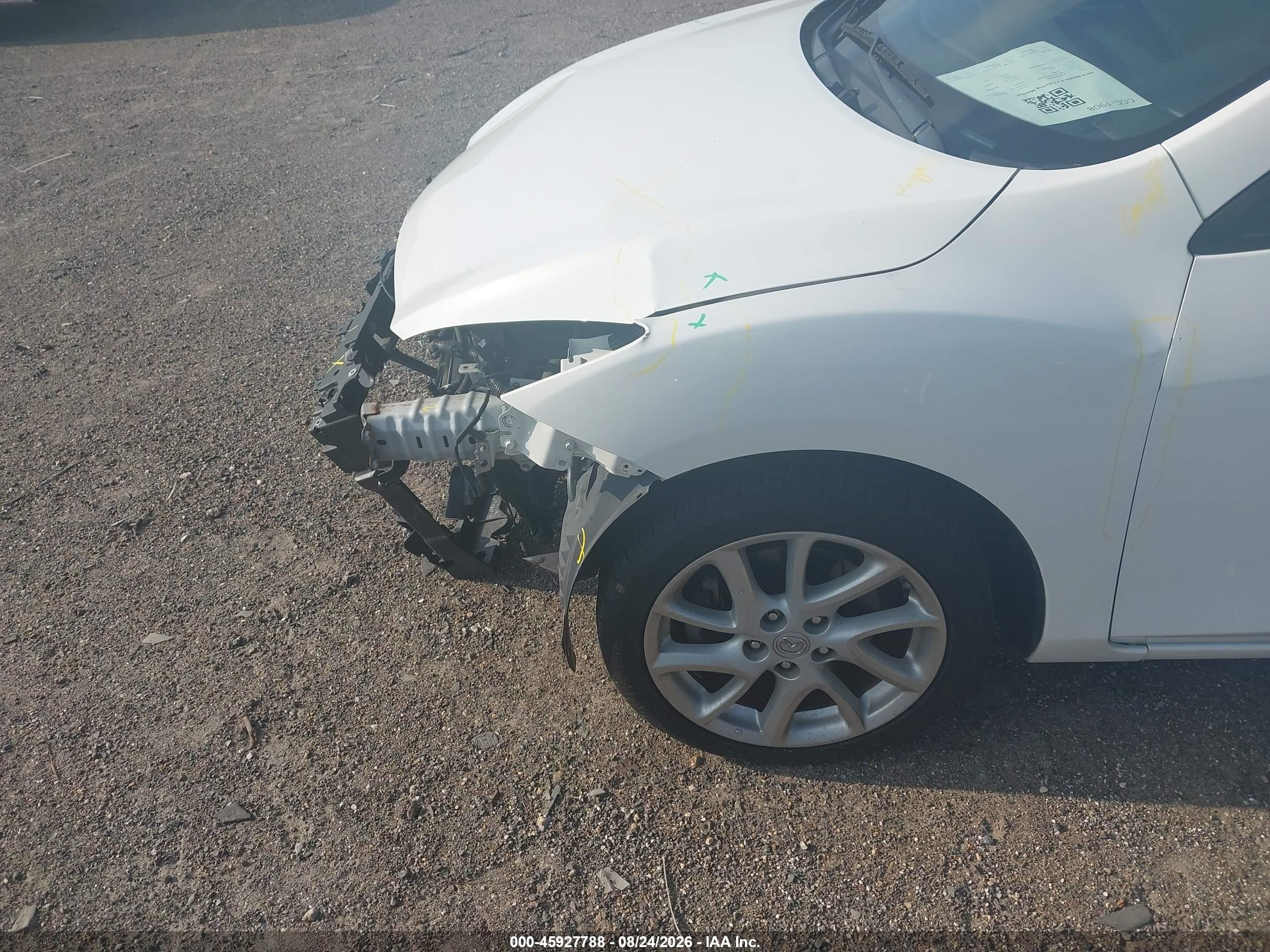 2012 Mazda Mazda3 S Touring White vin: JM1BL1V55C1616219