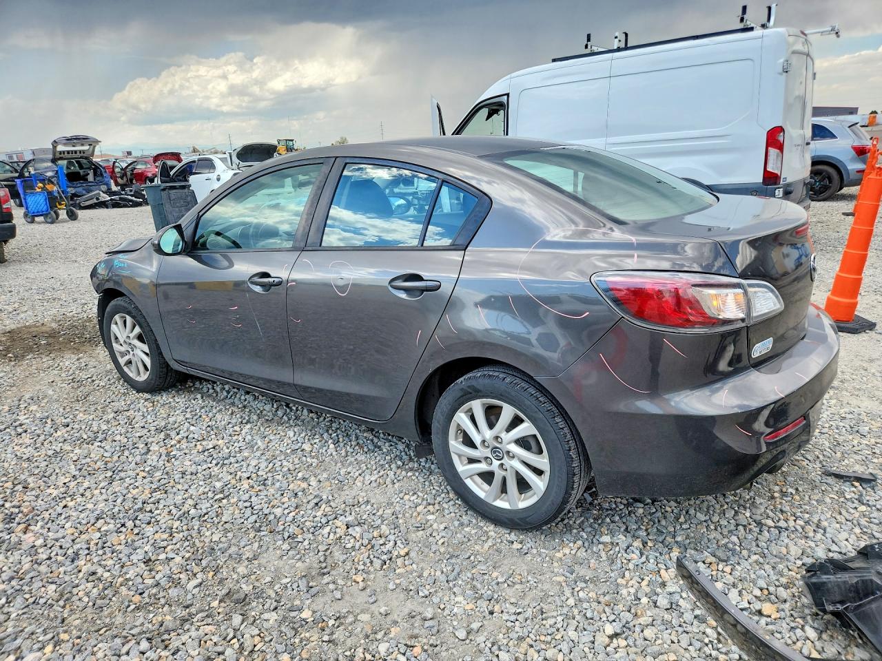 2013 Mazda 3 I Gray vin: JM1BL1V71D1745268