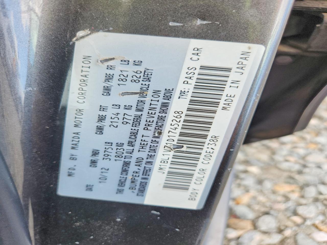 2013 Mazda 3 I Gray vin: JM1BL1V71D1745268