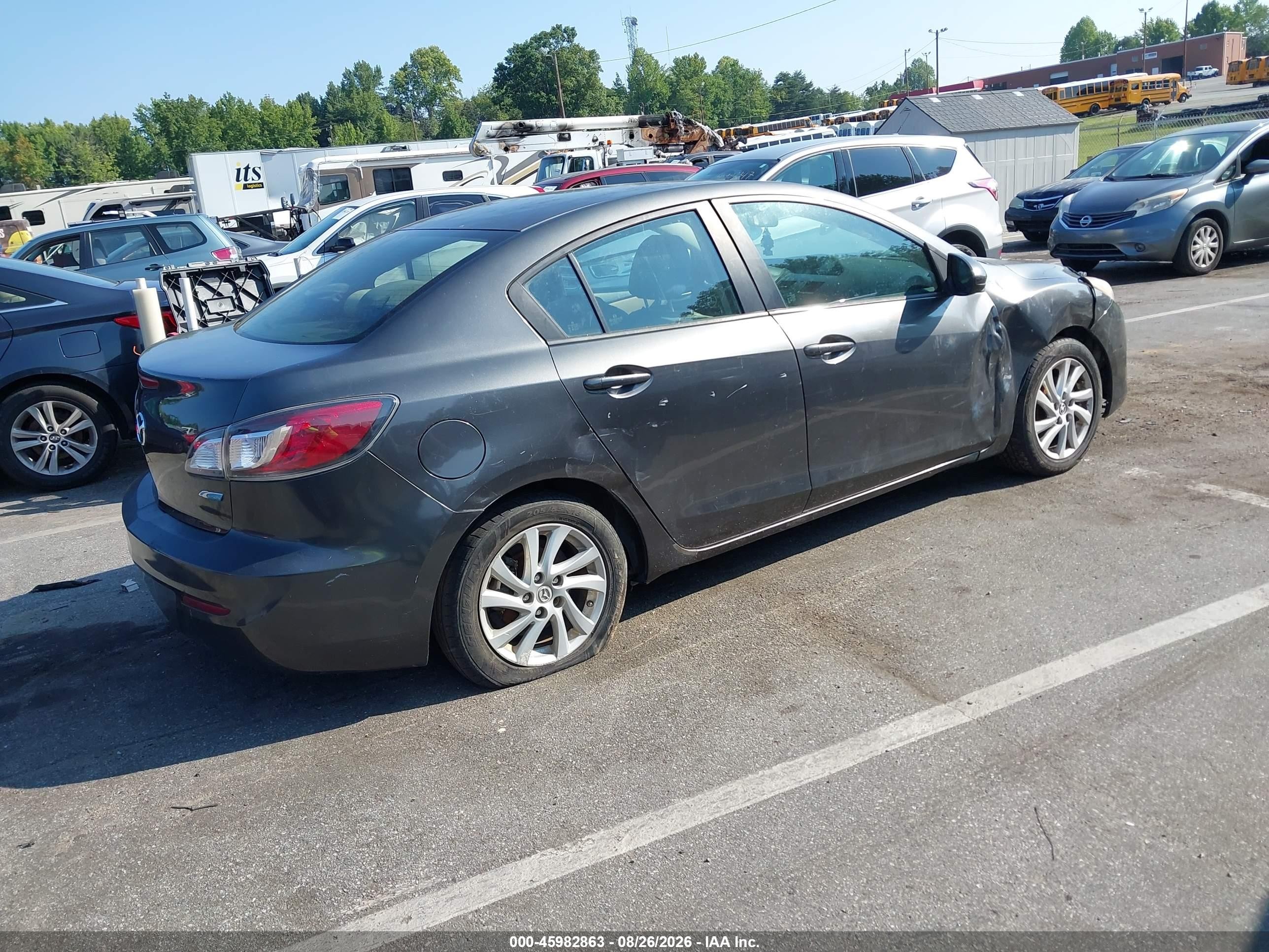 2012 Mazda Mazda3 I Touring Gray vin: JM1BL1V72C1574786