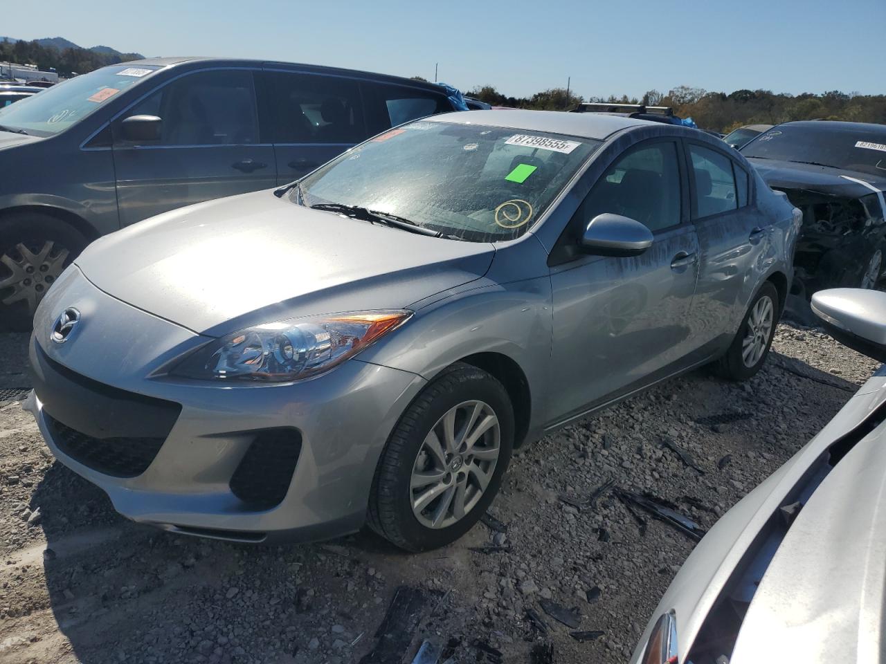 2012 Mazda 3 I Gray vin: JM1BL1V72C1617796