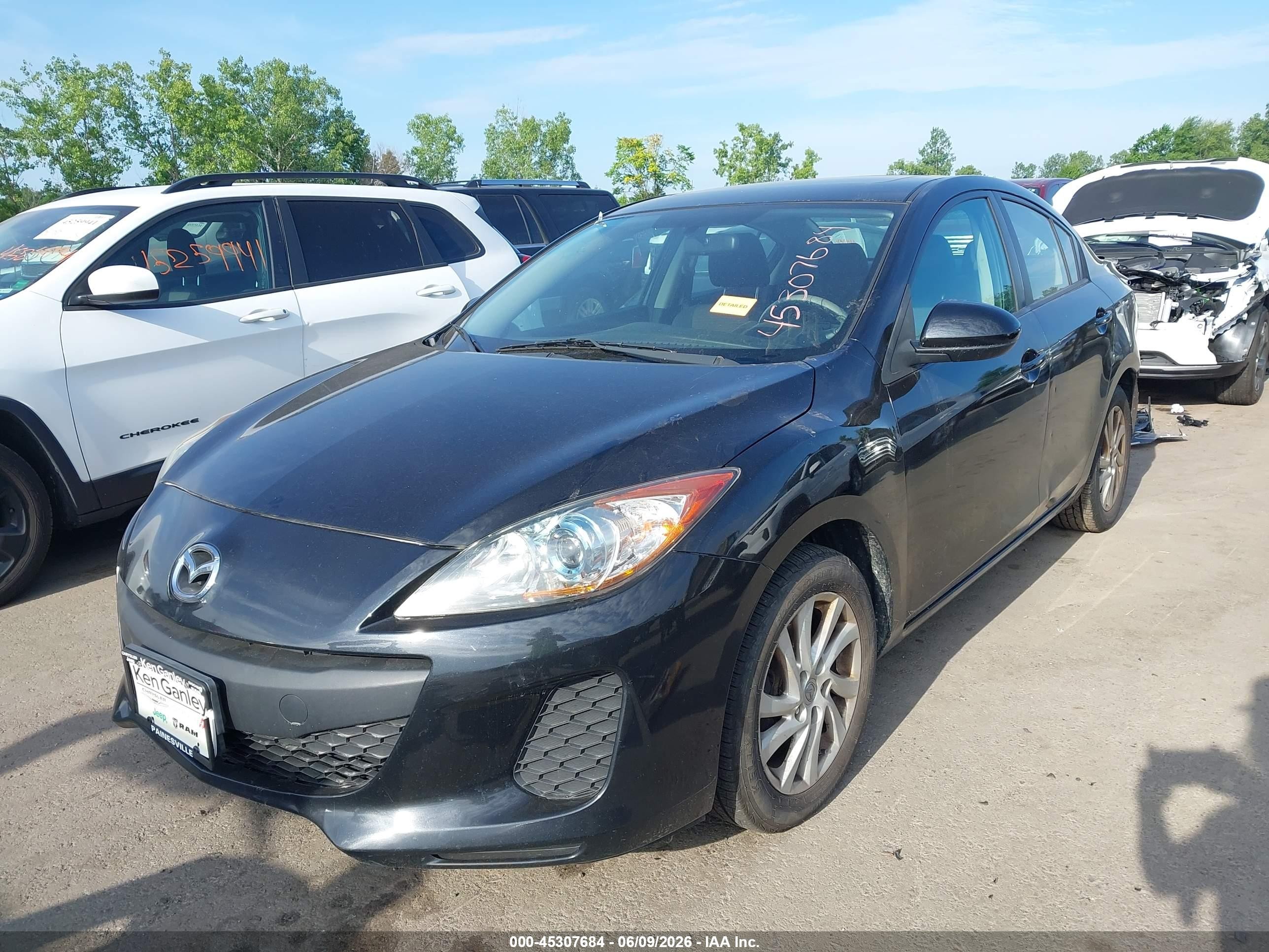 2012 Mazda Mazda3 I Touring Black vin: JM1BL1V72C1697164