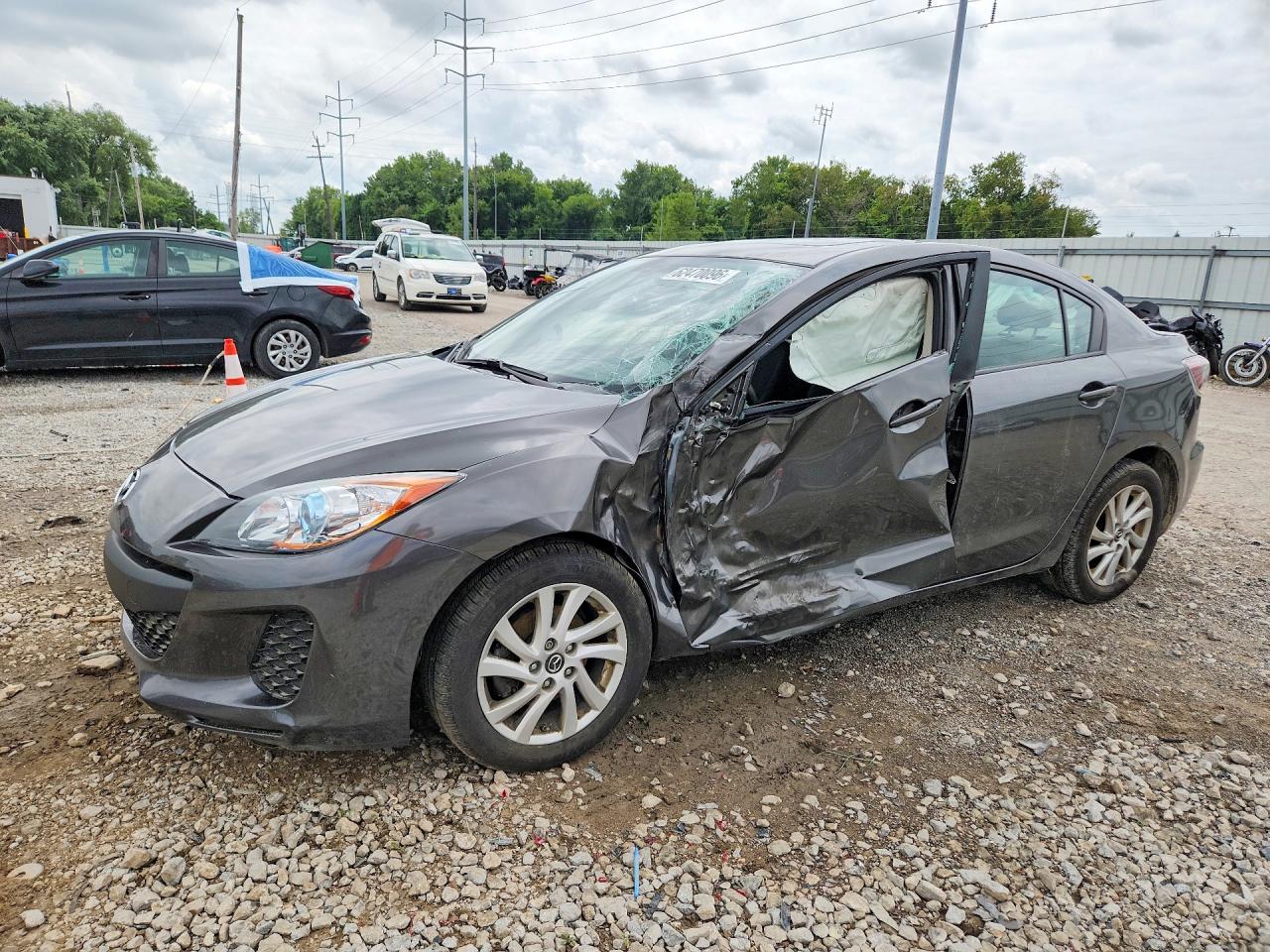 2013 Mazda 3 I Gray vin: JM1BL1V72D1716829