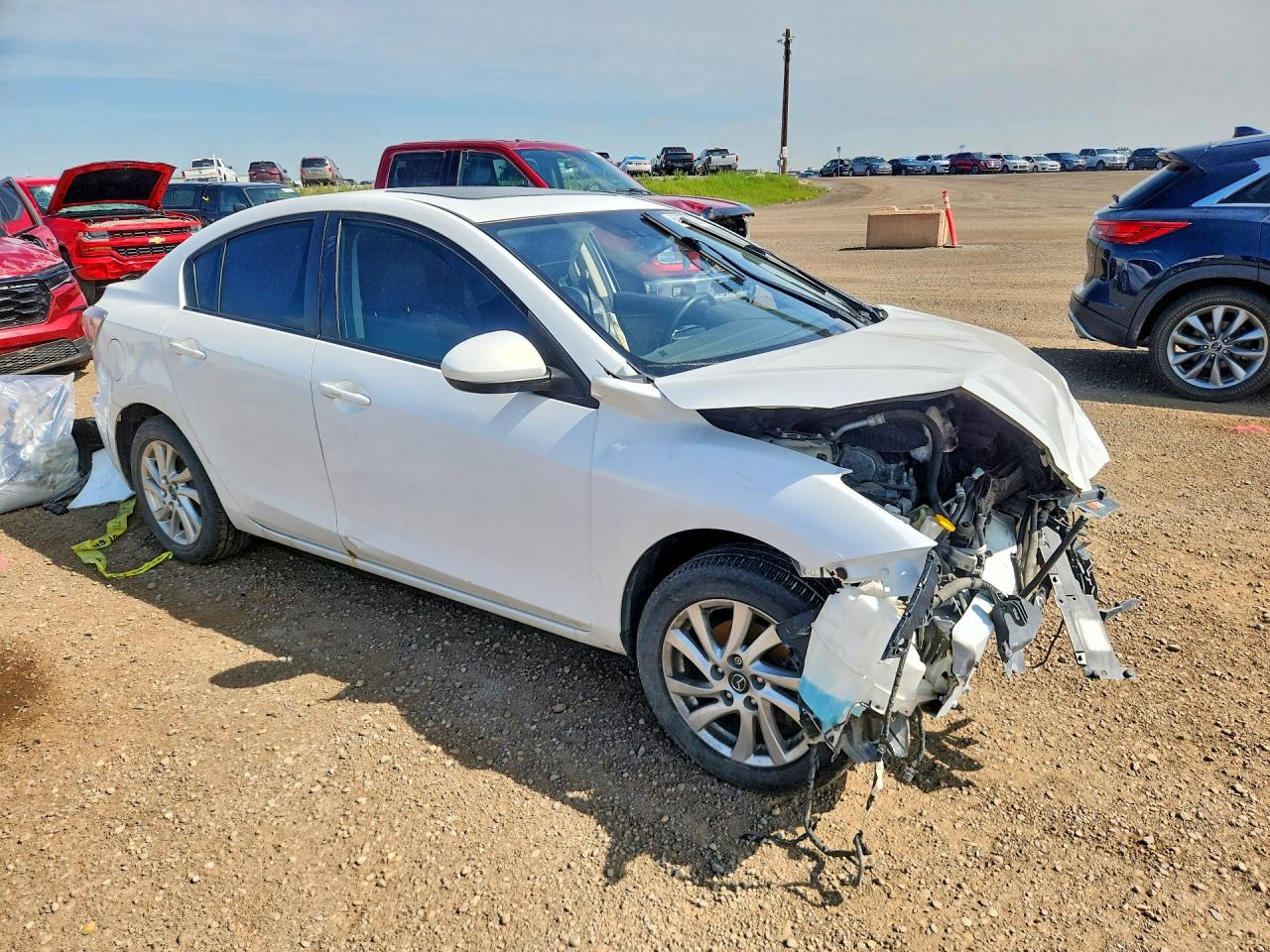 2013 Mazda 3 I White vin: JM1BL1V72D1771801