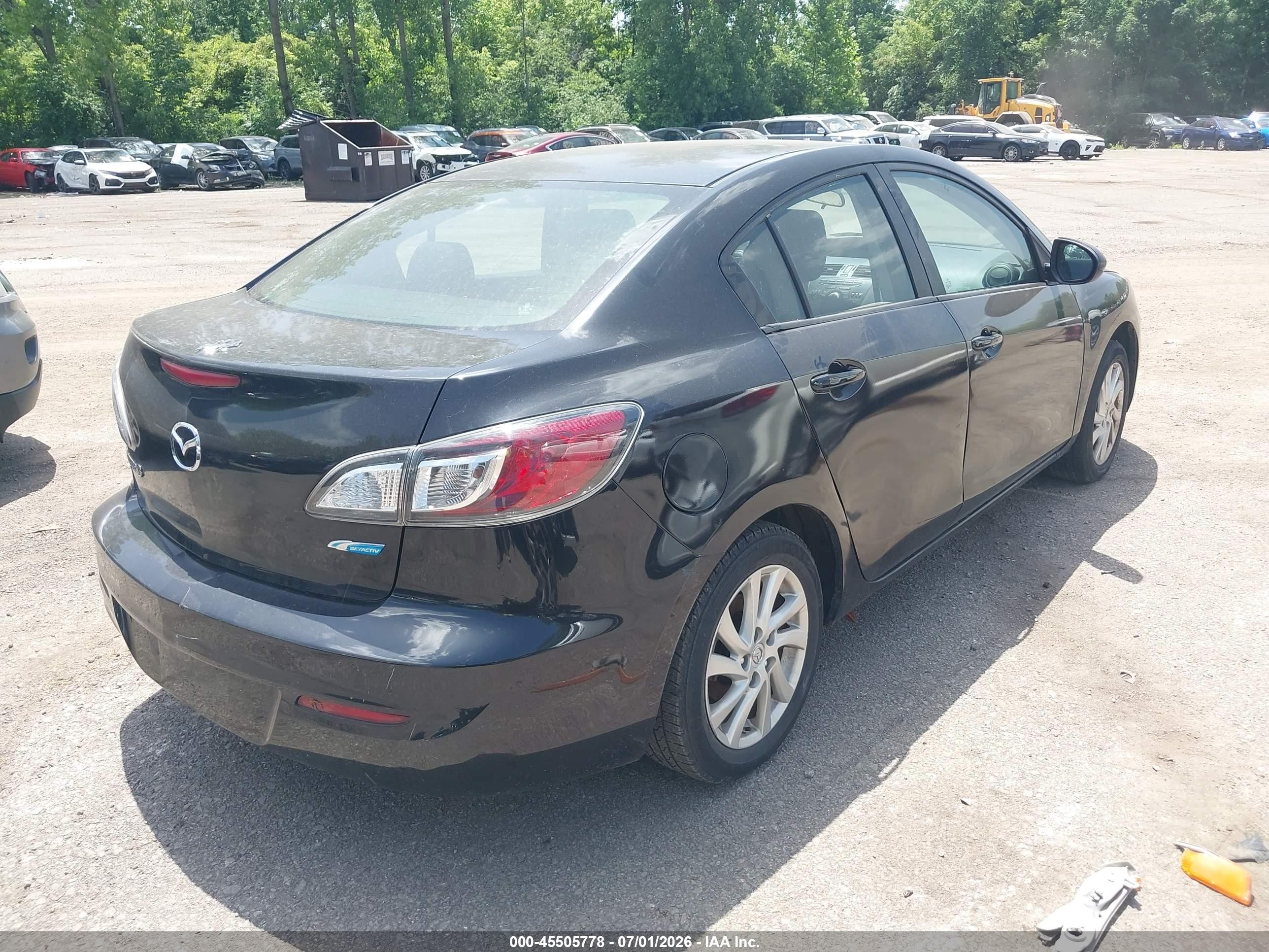 2012 Mazda Mazda3 I Touring Черный vin: JM1BL1V73C1596294