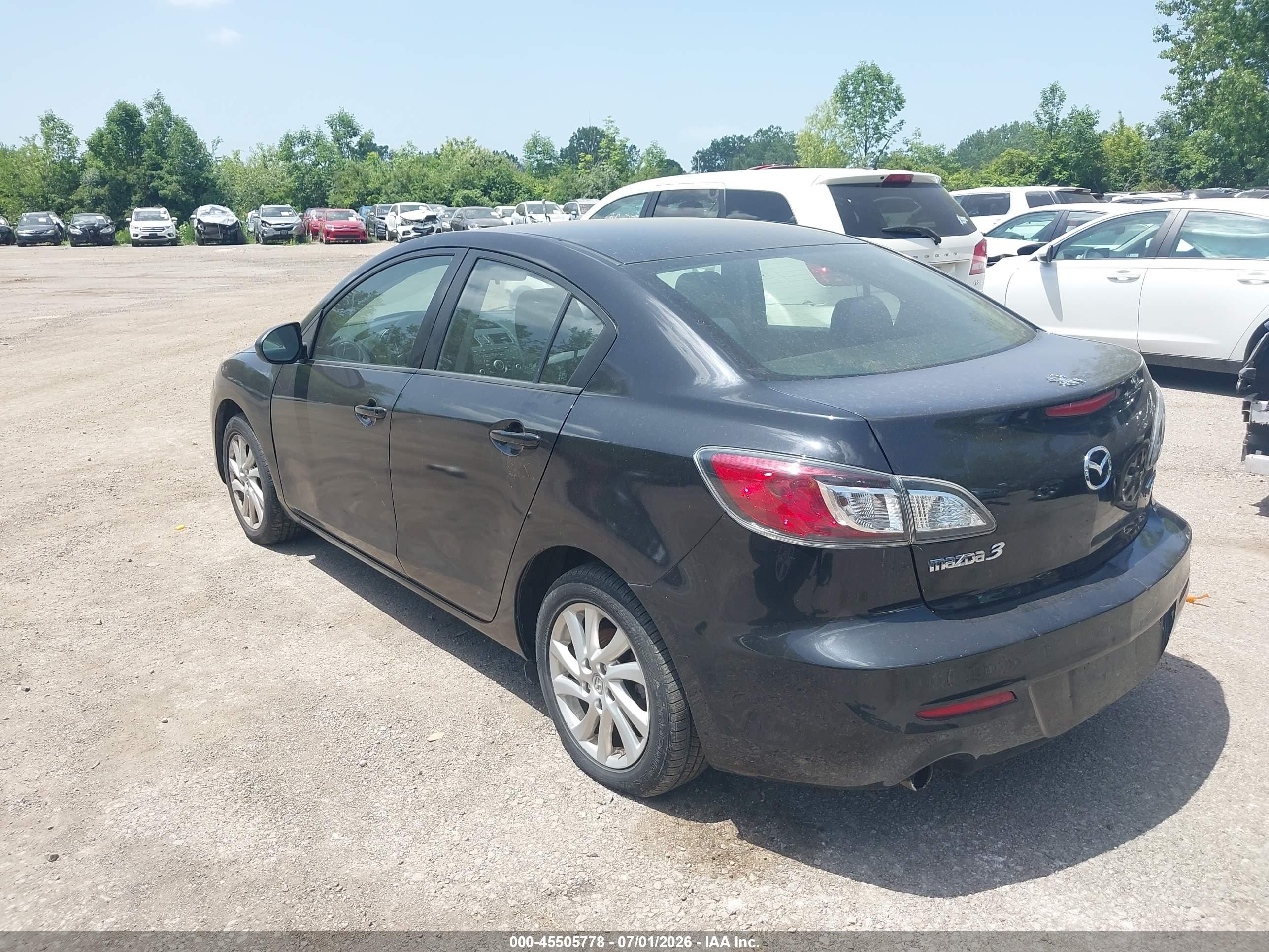 2012 Mazda Mazda3 I Touring Черный vin: JM1BL1V73C1596294