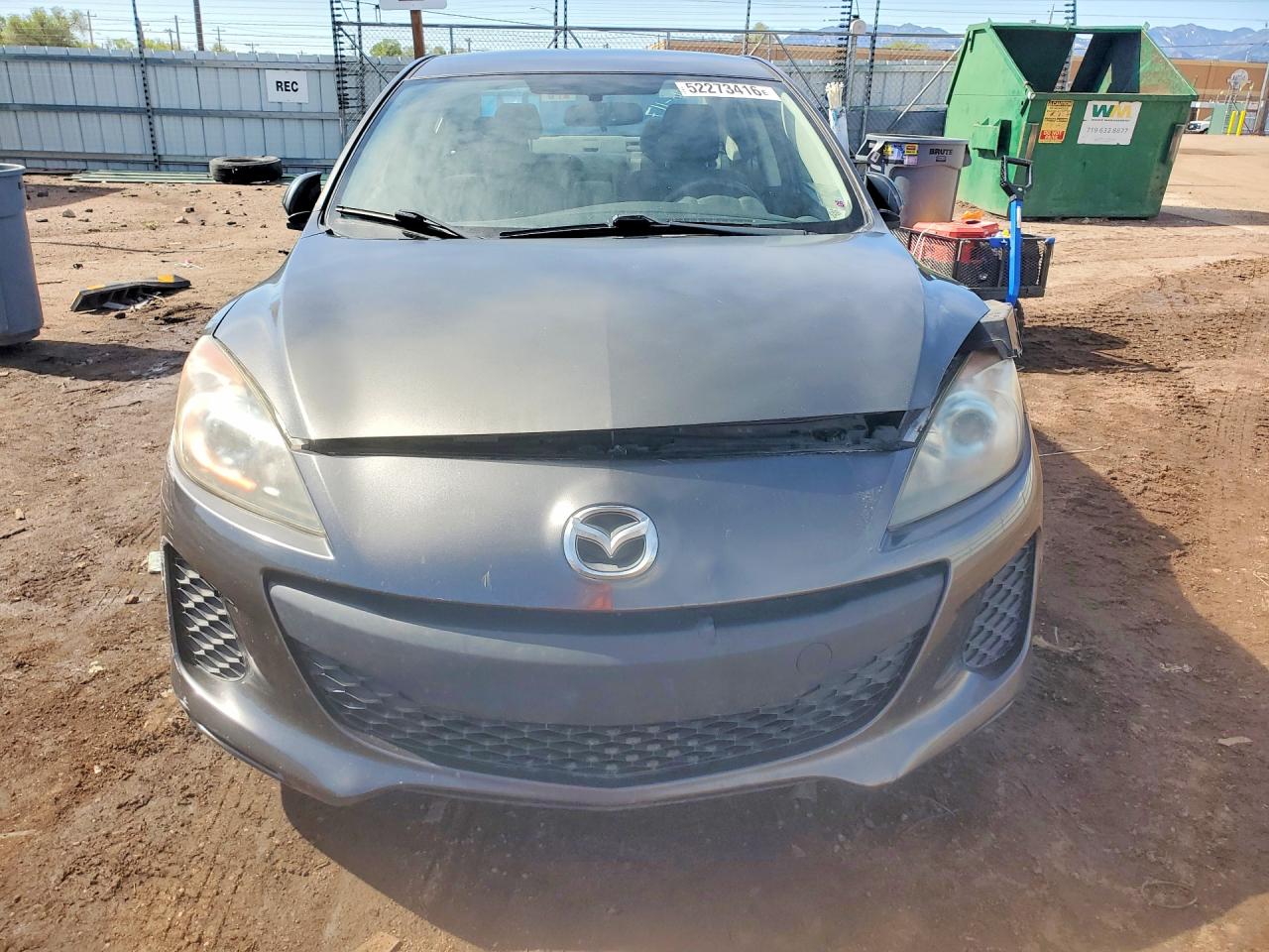2012 Mazda 3 I Charcoal vin: JM1BL1V73C1698064