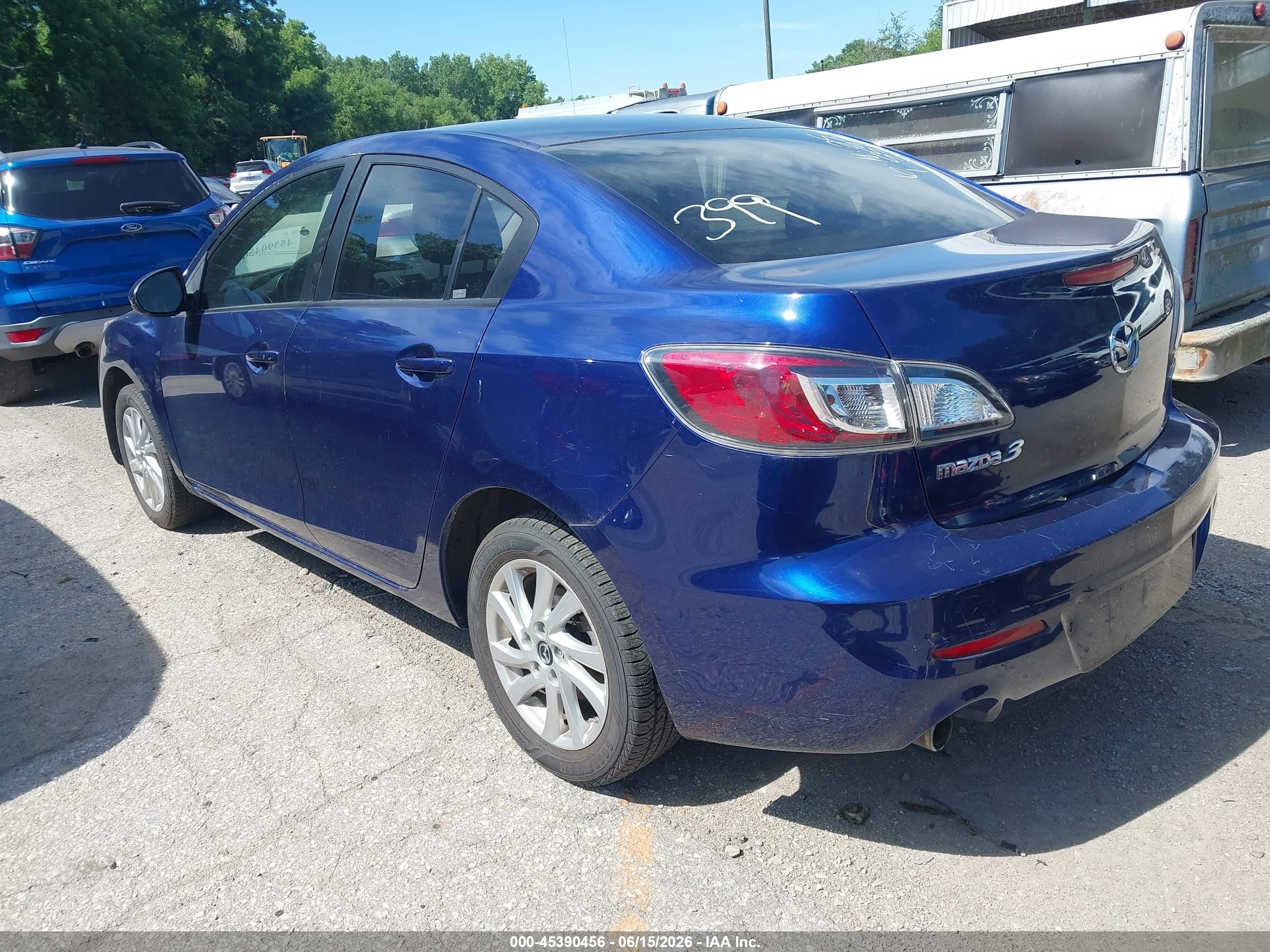 2013 Mazda Mazda3 I Touring Blue vin: JM1BL1V73D1784783