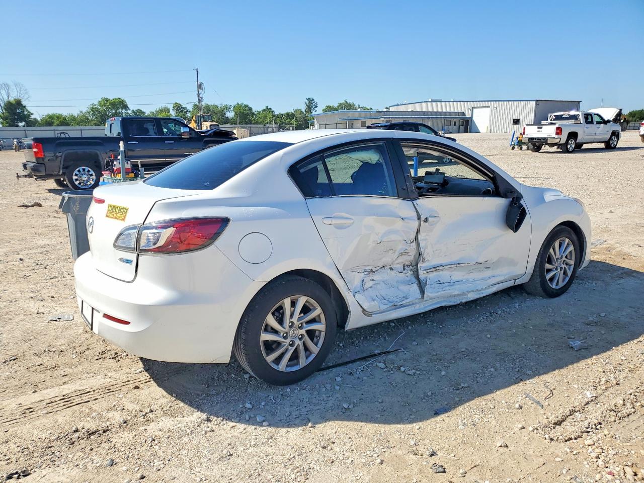 2012 Mazda 3 I White vin: JM1BL1V74C1534368