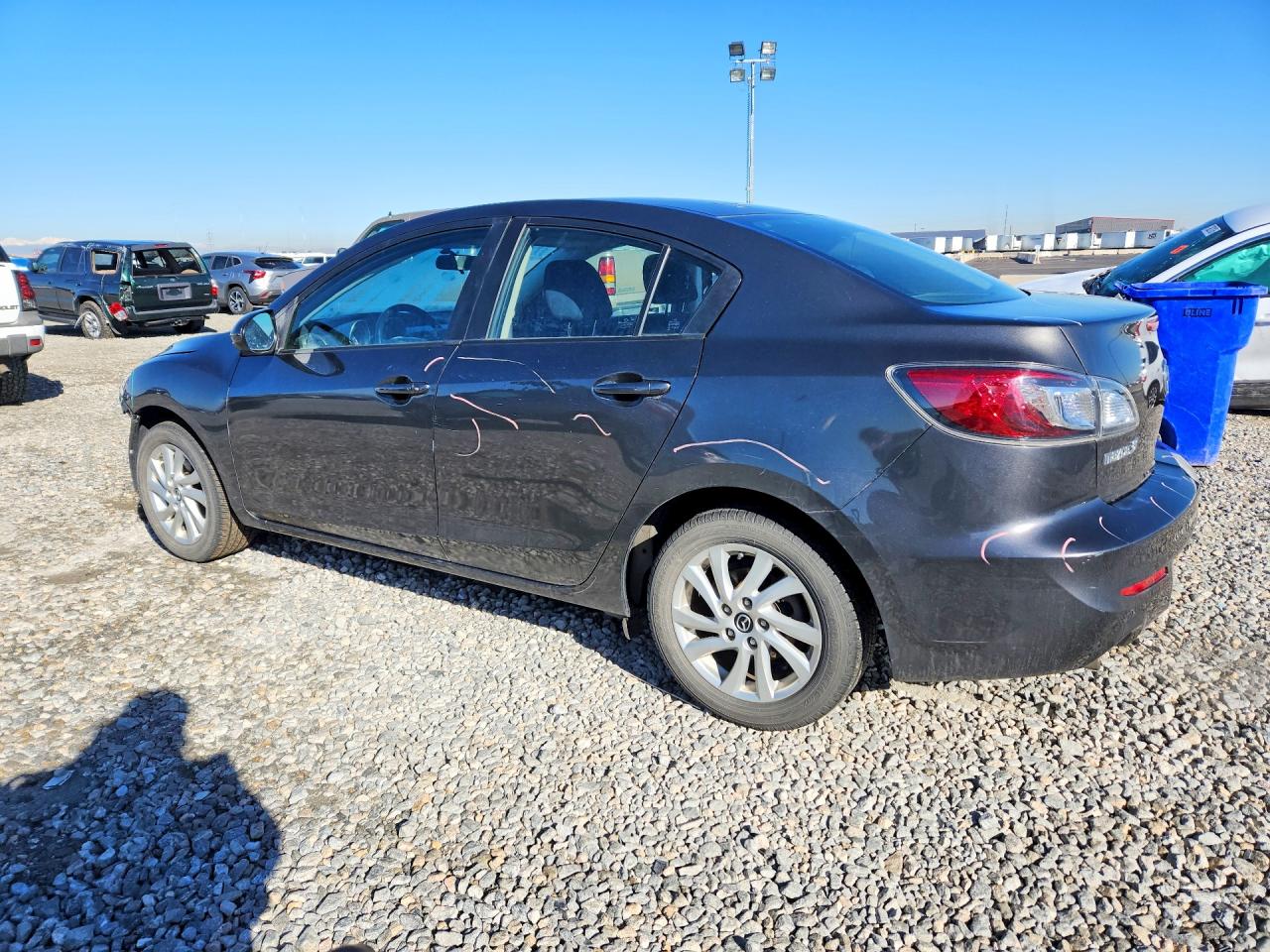 2013 Mazda 3 I Gray vin: JM1BL1V74D1825115