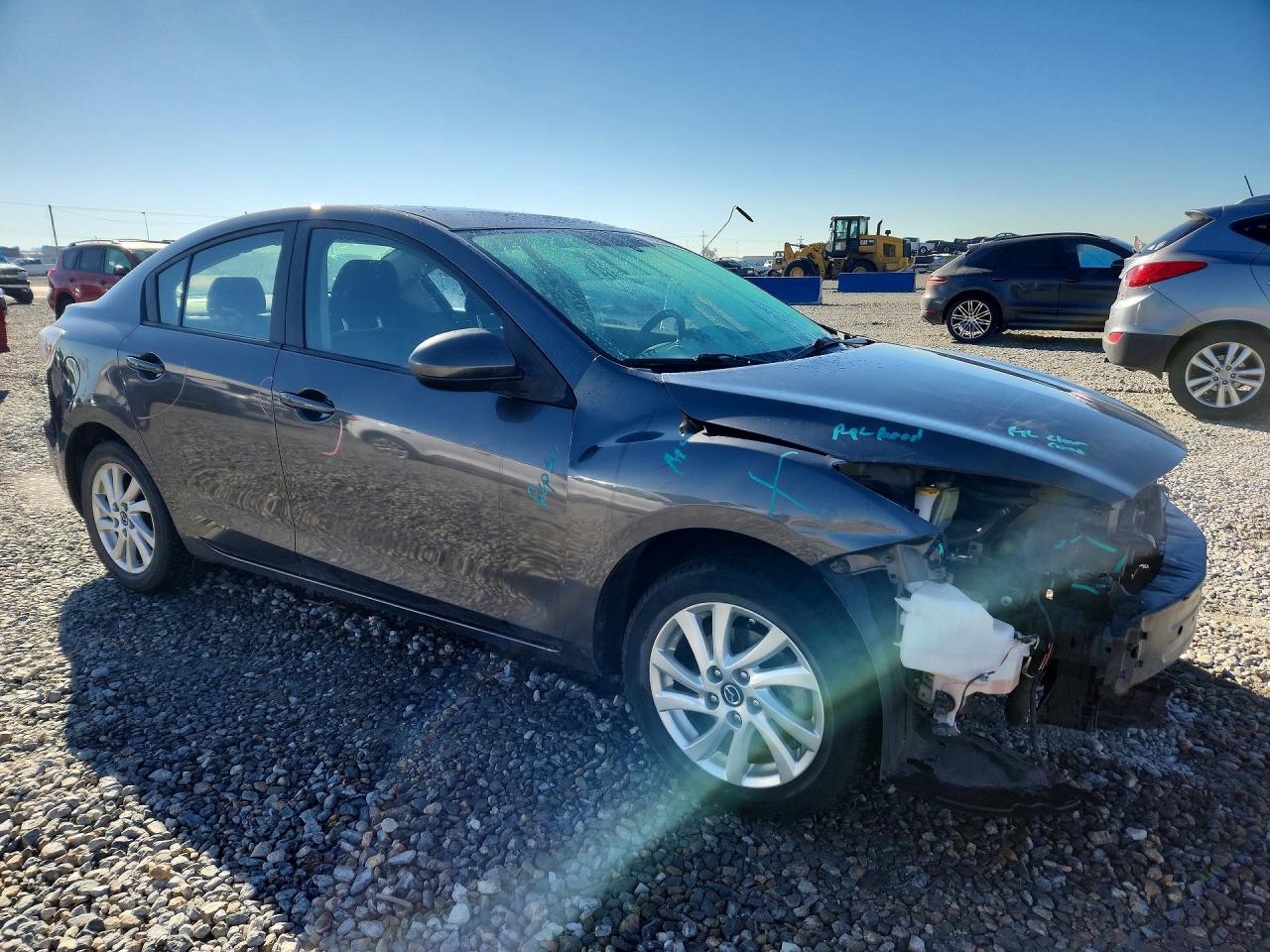 2013 Mazda 3 I Gray vin: JM1BL1V74D1825115