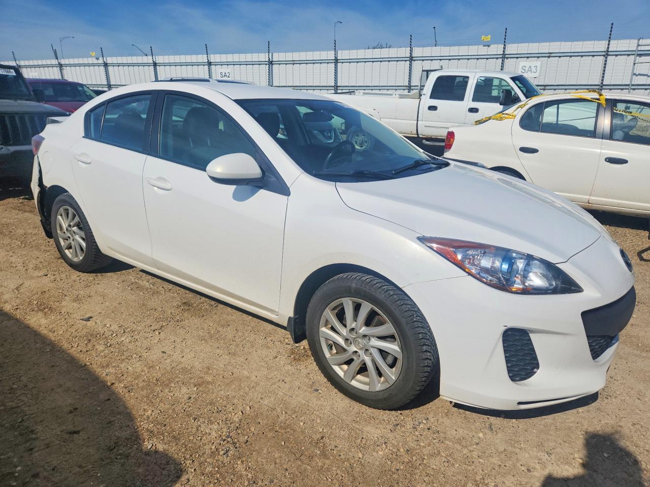 2012 Mazda 3 I White vin: JM1BL1V75C1604170