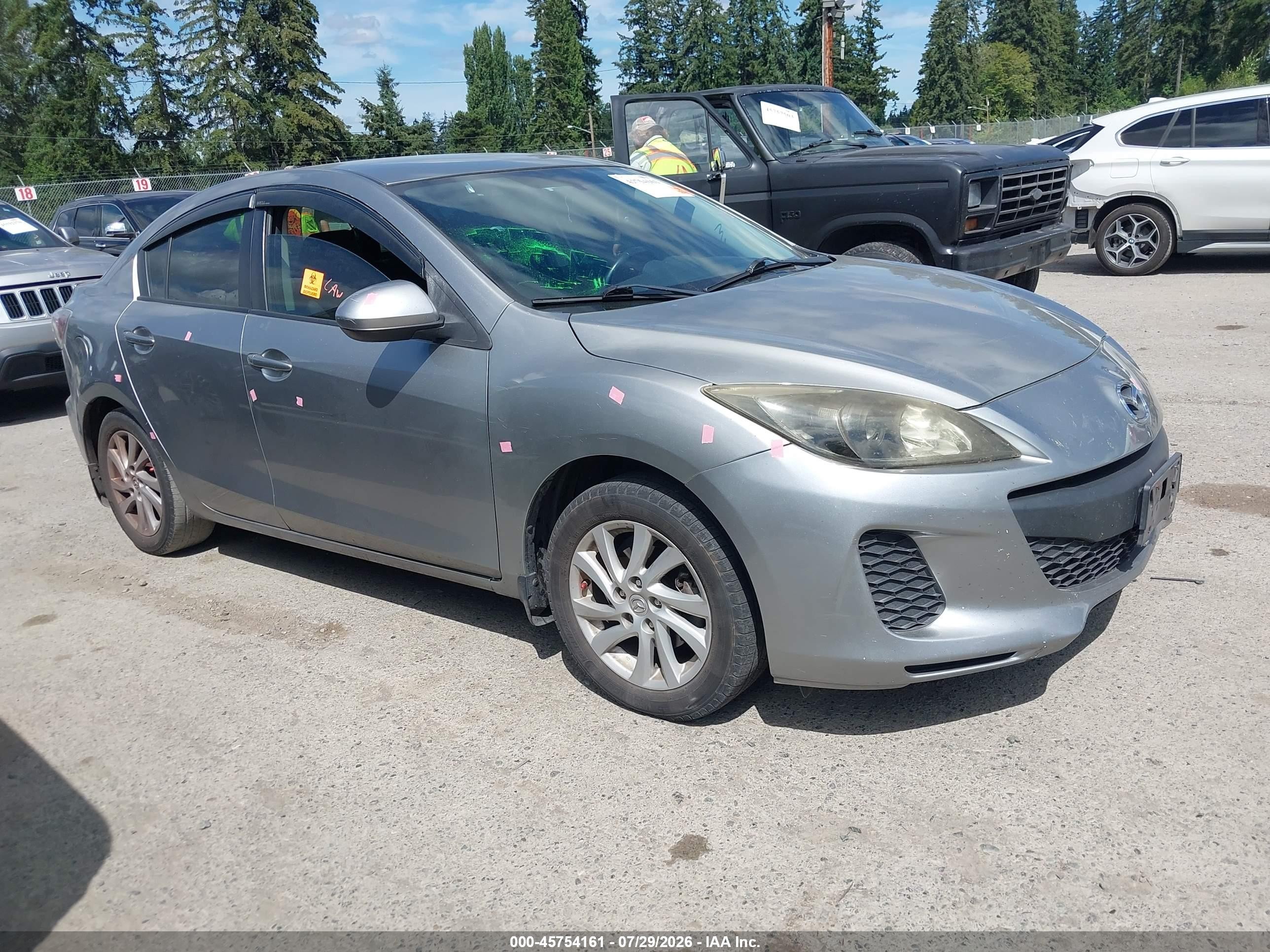 2012 Mazda Mazda3 I Touring Silver vin: JM1BL1V75C1640876