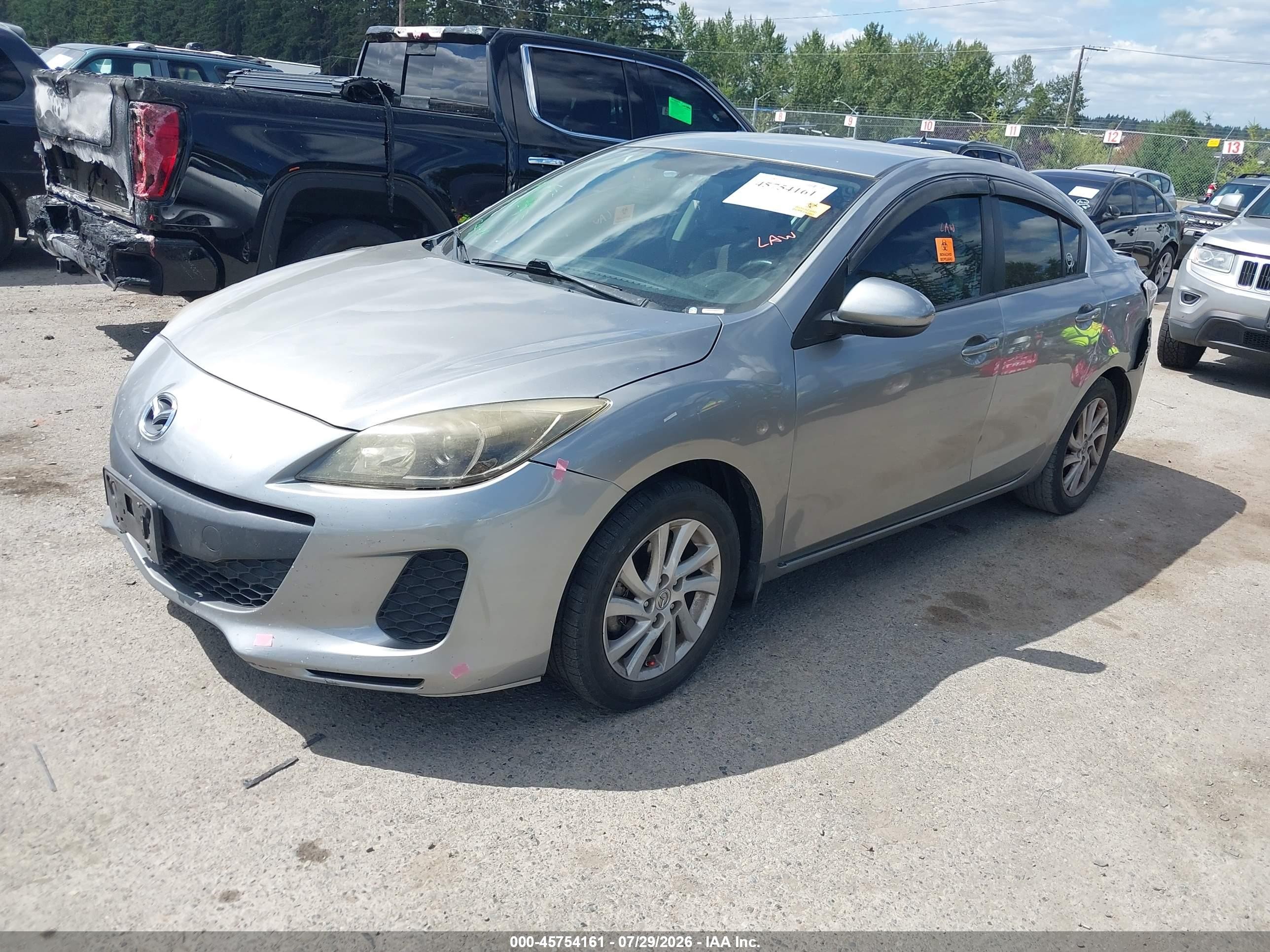 2012 Mazda Mazda3 I Touring Silver vin: JM1BL1V75C1640876