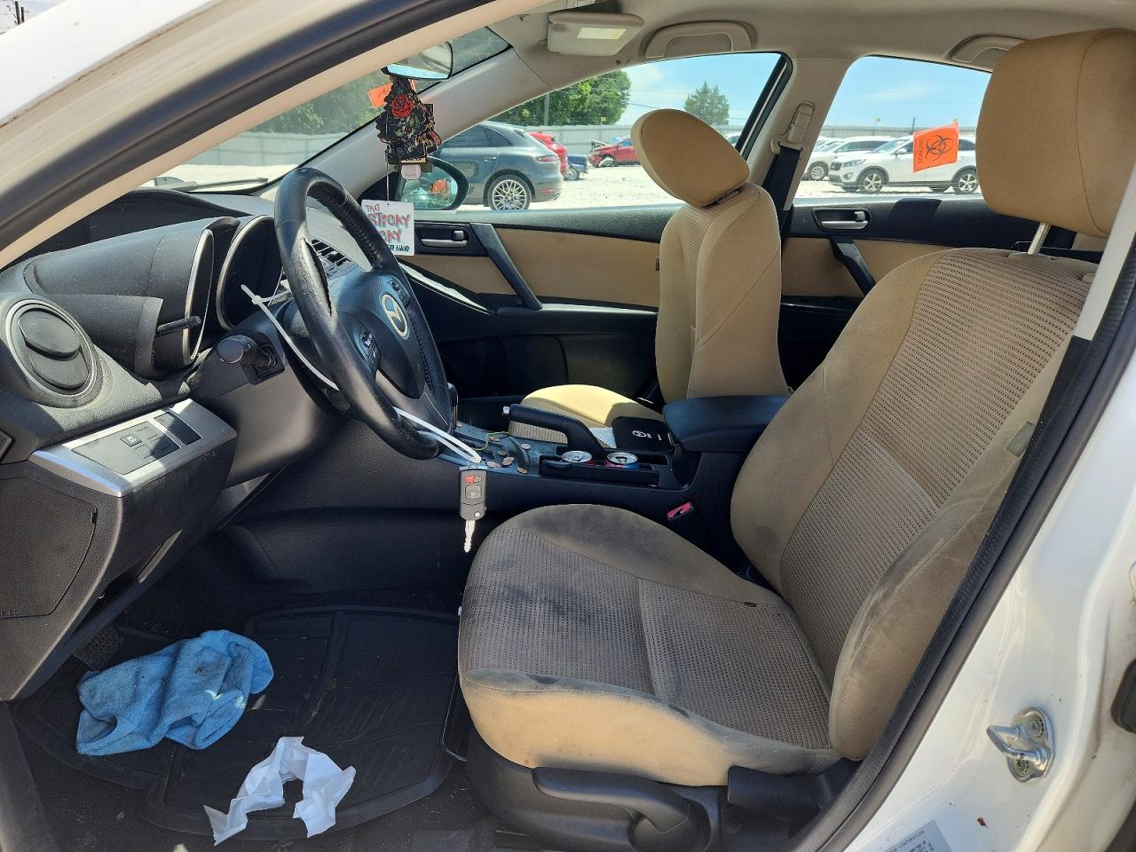 2012 Mazda 3 I White vin: JM1BL1V75C1682416