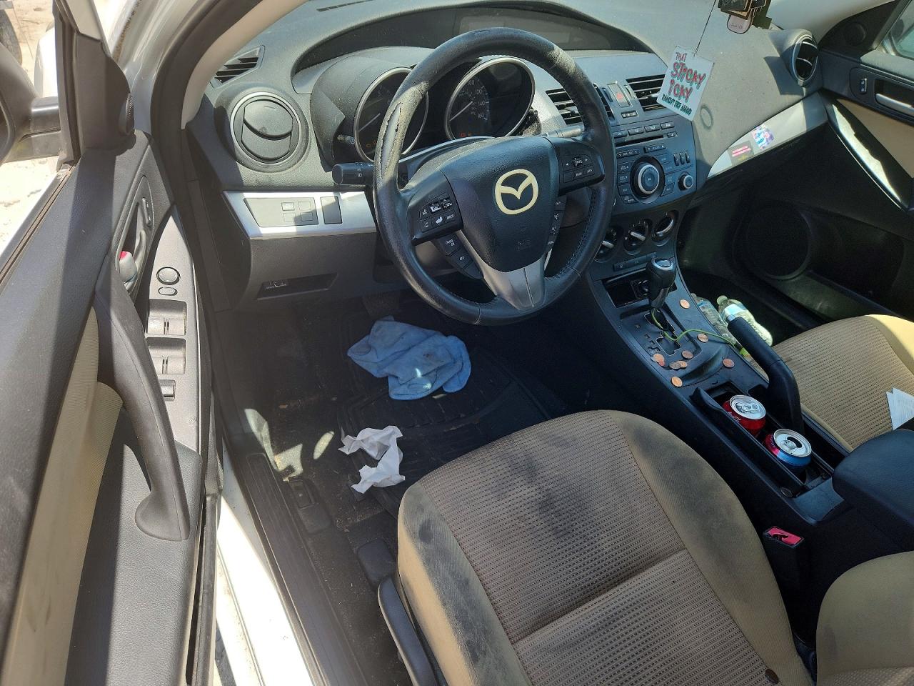 2012 Mazda 3 I White vin: JM1BL1V75C1682416