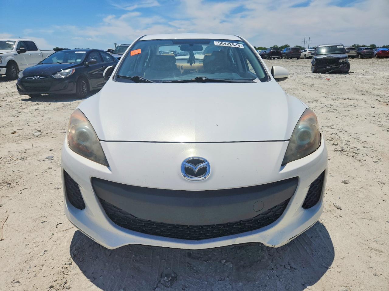 2012 Mazda 3 I White vin: JM1BL1V75C1682416
