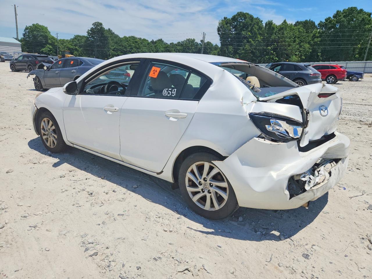 2012 Mazda 3 I White vin: JM1BL1V75C1682416