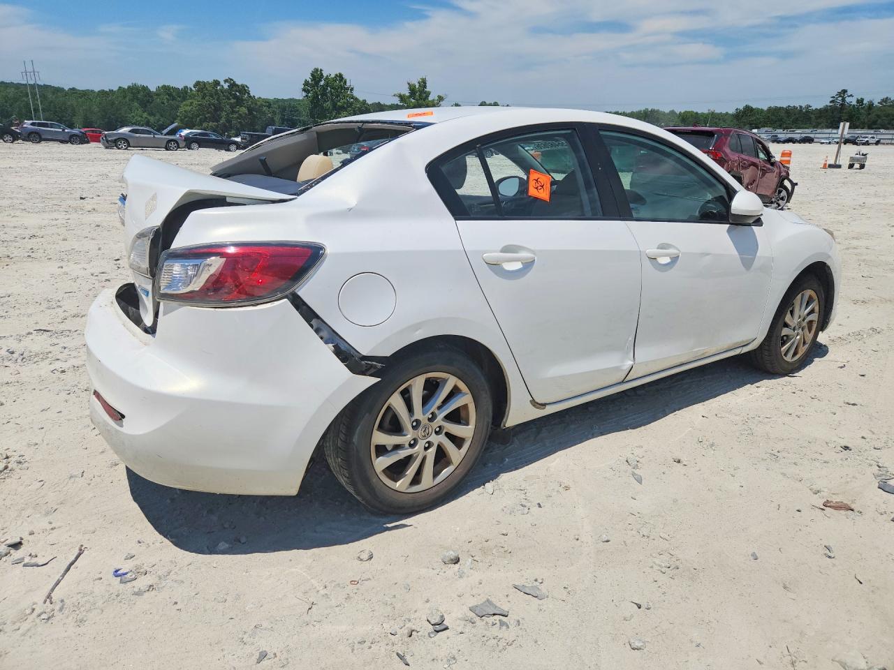 2012 Mazda 3 I White vin: JM1BL1V75C1682416
