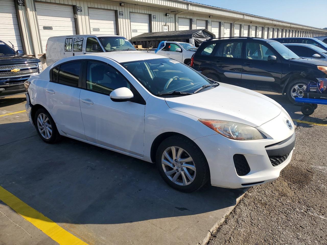 2012 Mazda 3 I White vin: JM1BL1V75C1690175