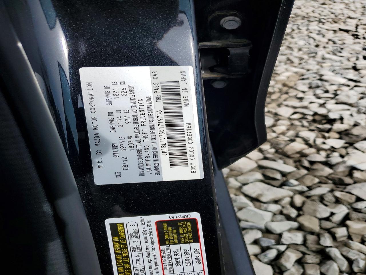 2013 Mazda 3 I Black vin: JM1BL1V75D1719756