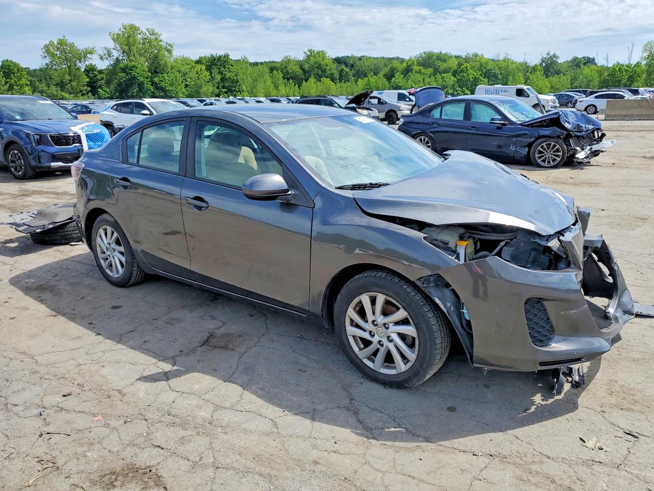 2012 Mazda 3 I Gray vin: JM1BL1V76C1655838