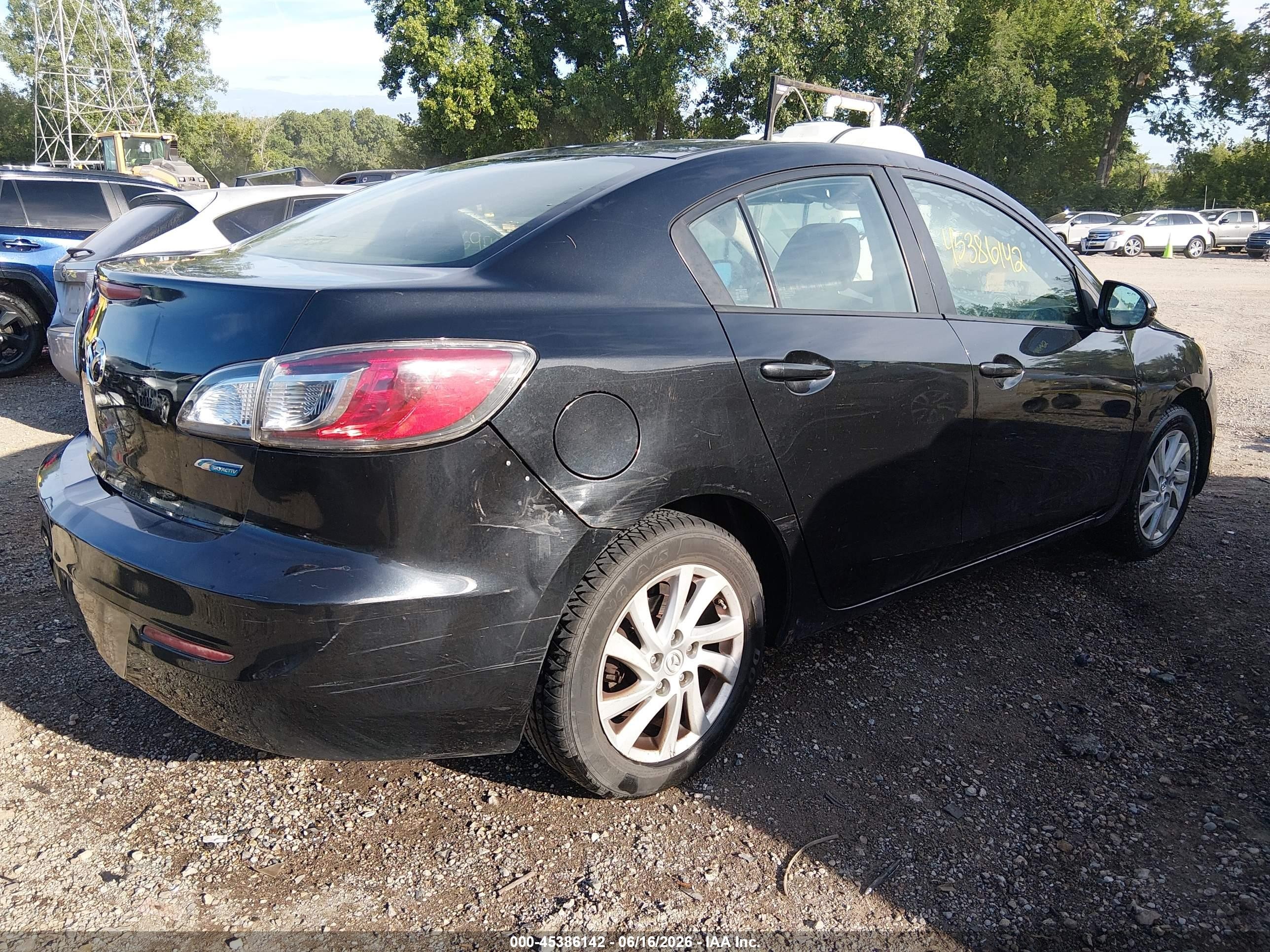 2012 Mazda Mazda3 I Touring Black vin: JM1BL1V76C1671280
