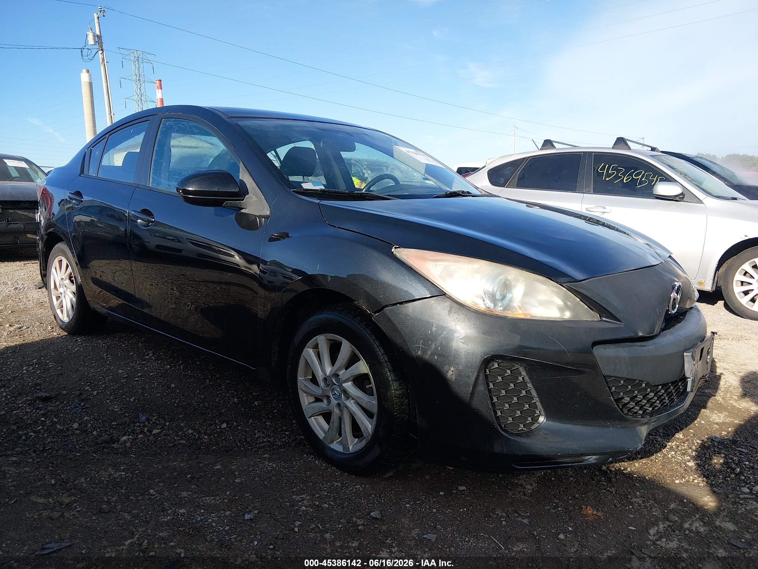 2012 Mazda Mazda3 I Touring Black vin: JM1BL1V76C1671280