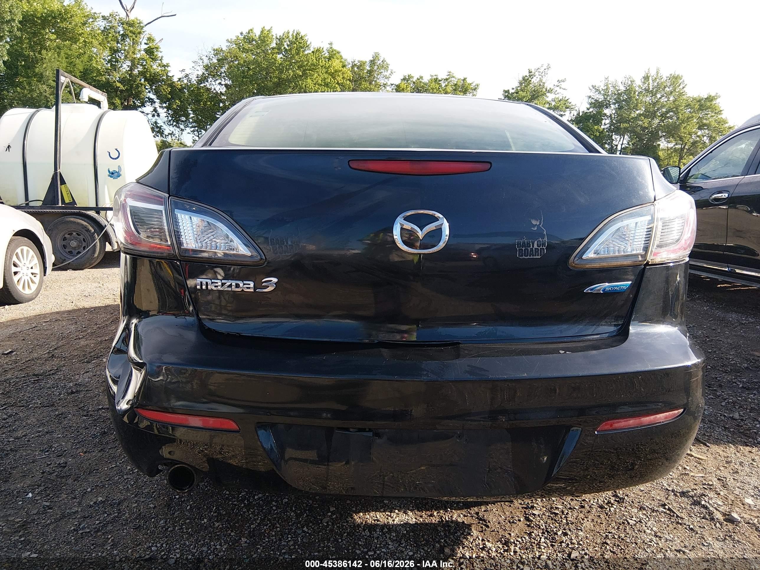 2012 Mazda Mazda3 I Touring Black vin: JM1BL1V76C1671280