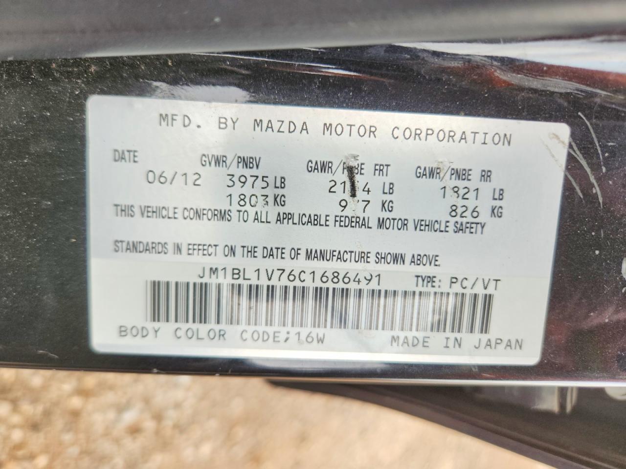 2012 Mazda 3 I Black vin: JM1BL1V76C1686491