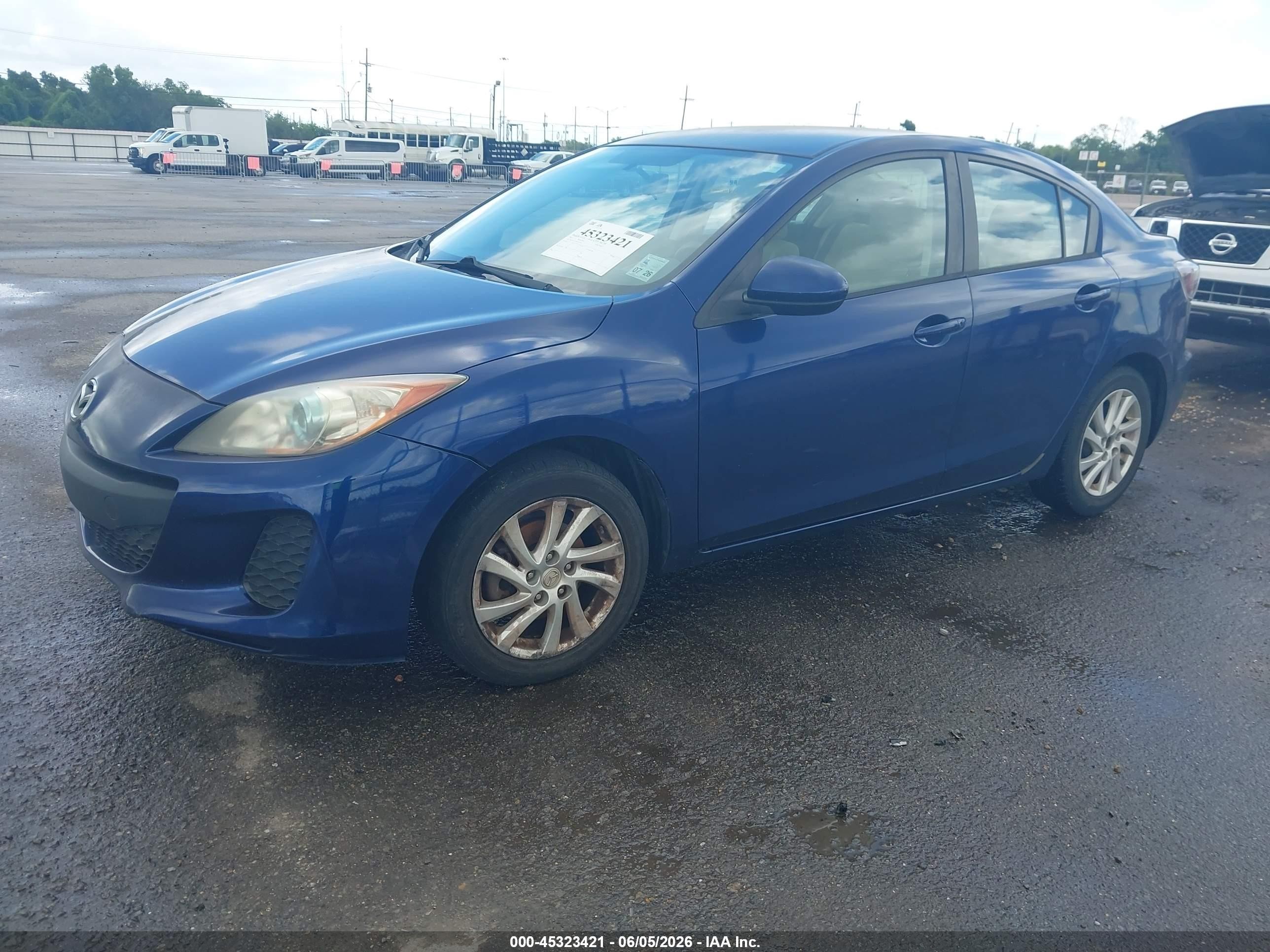 2012 Mazda Mazda3 I Touring Blue vin: JM1BL1V77C1553027