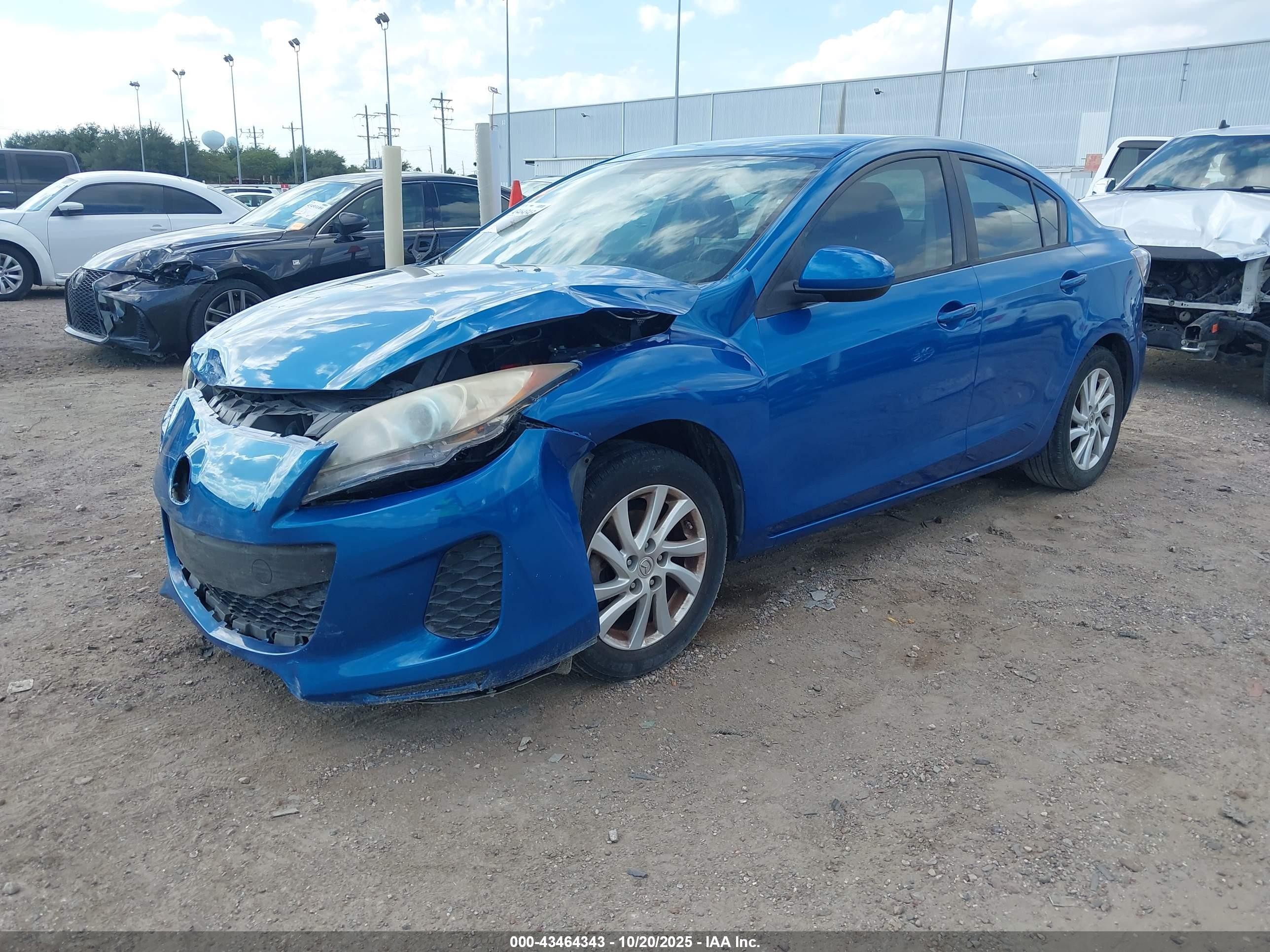 2012 Mazda Mazda3 I Touring Blue vin: JM1BL1V77C1601609