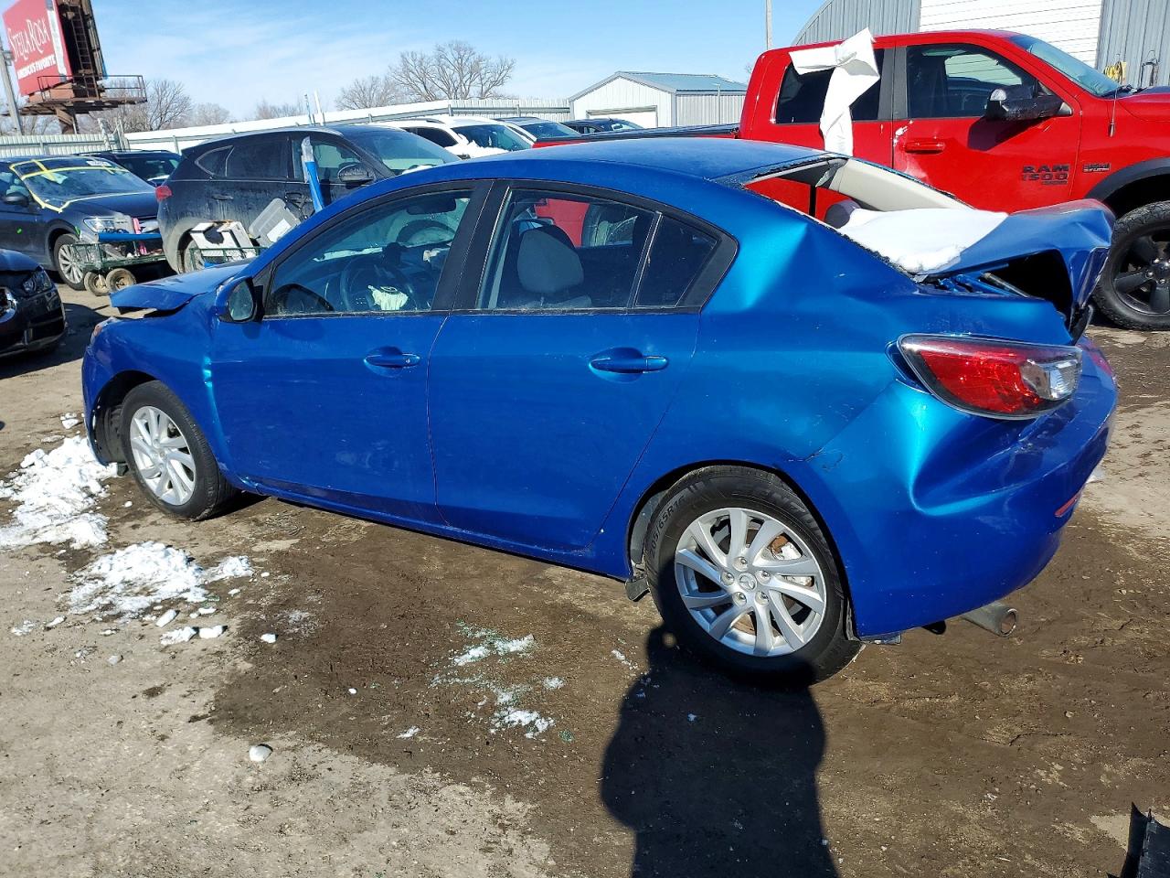 2012 Mazda 3 Blue vin: JM1BL1V77C1607474