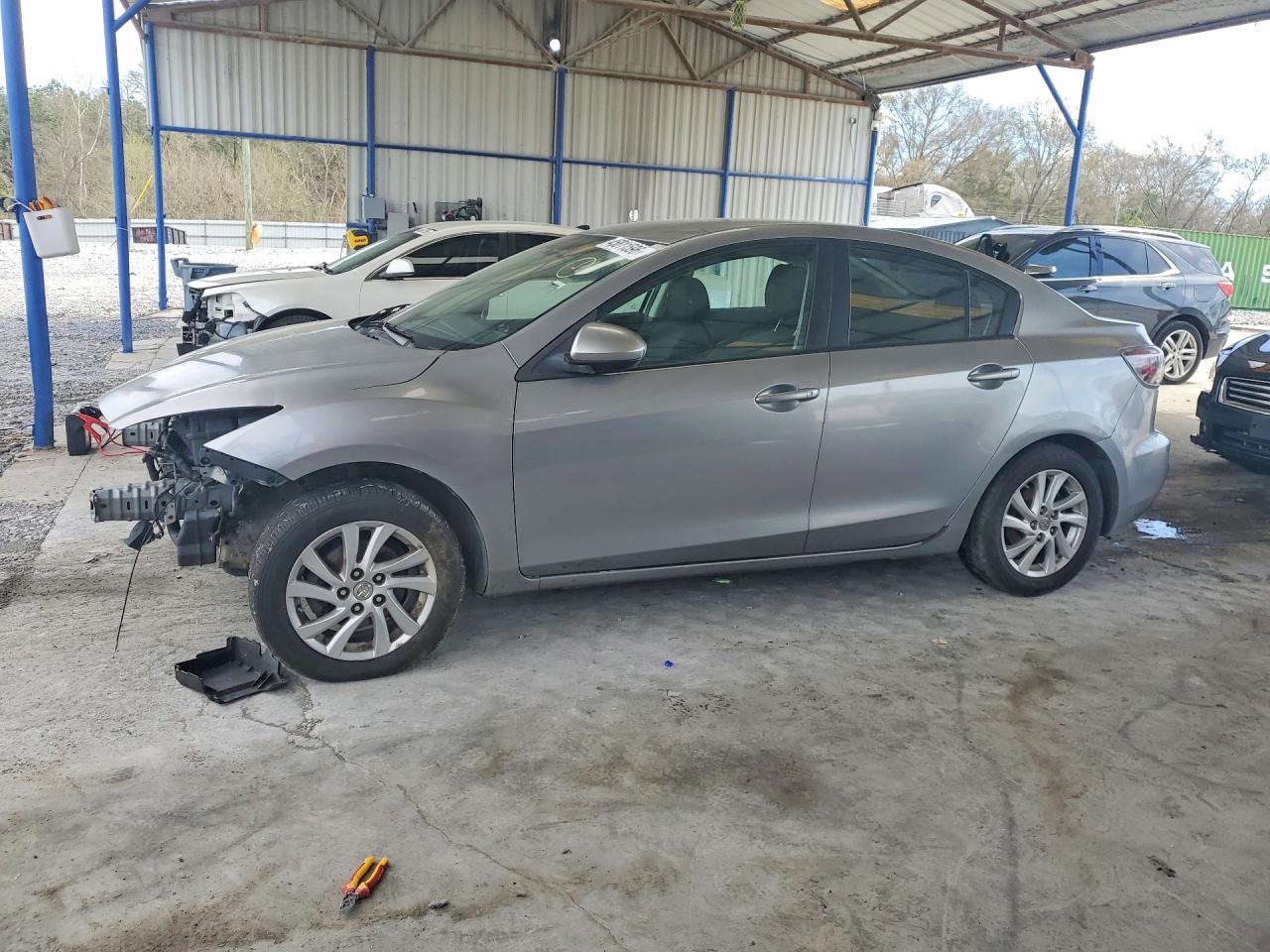 2012 Mazda 3 I Gray vin: JM1BL1V77C1695426