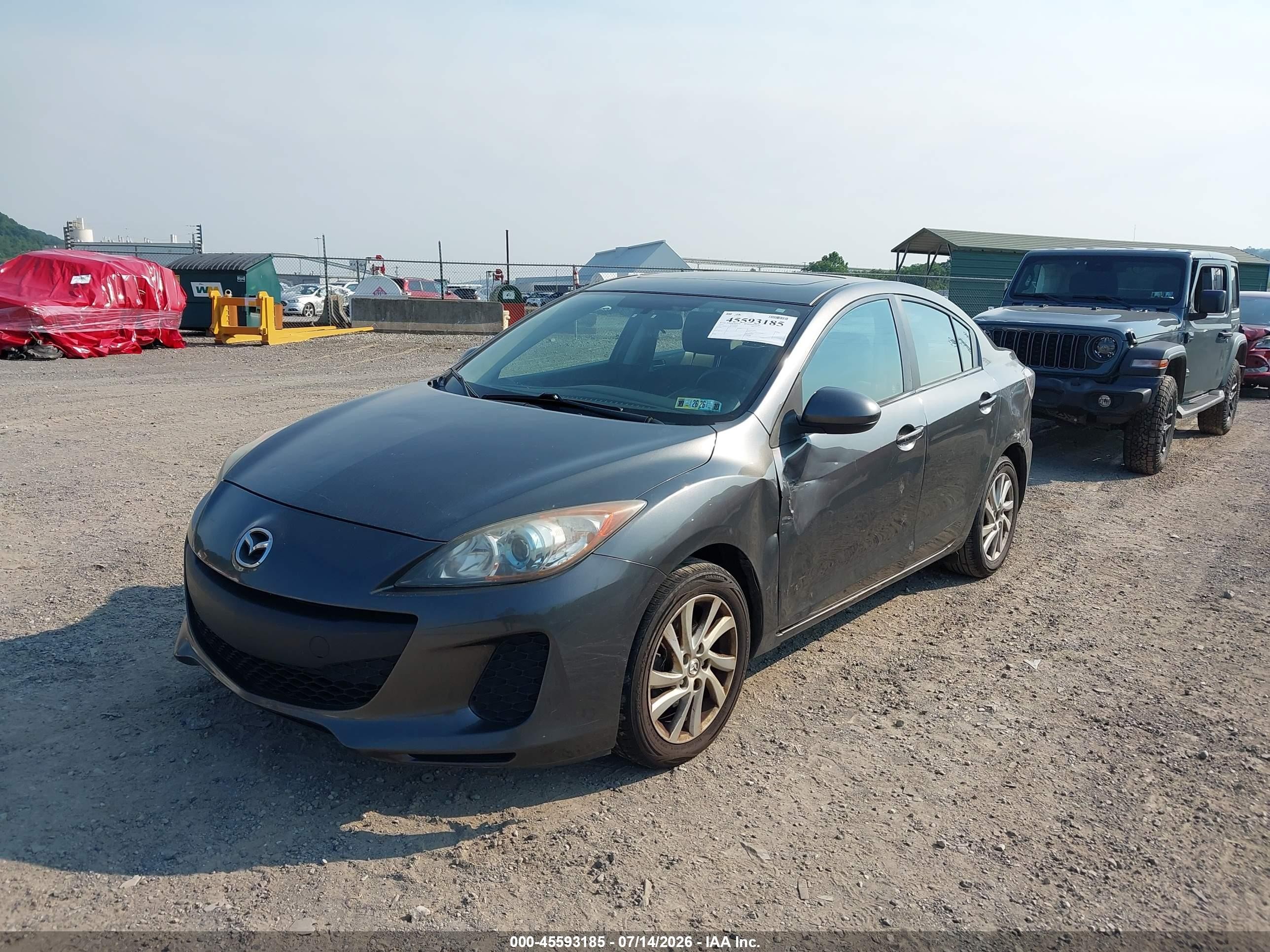 2012 Mazda Mazda3 I Touring Gray vin: JM1BL1V78C1667005
