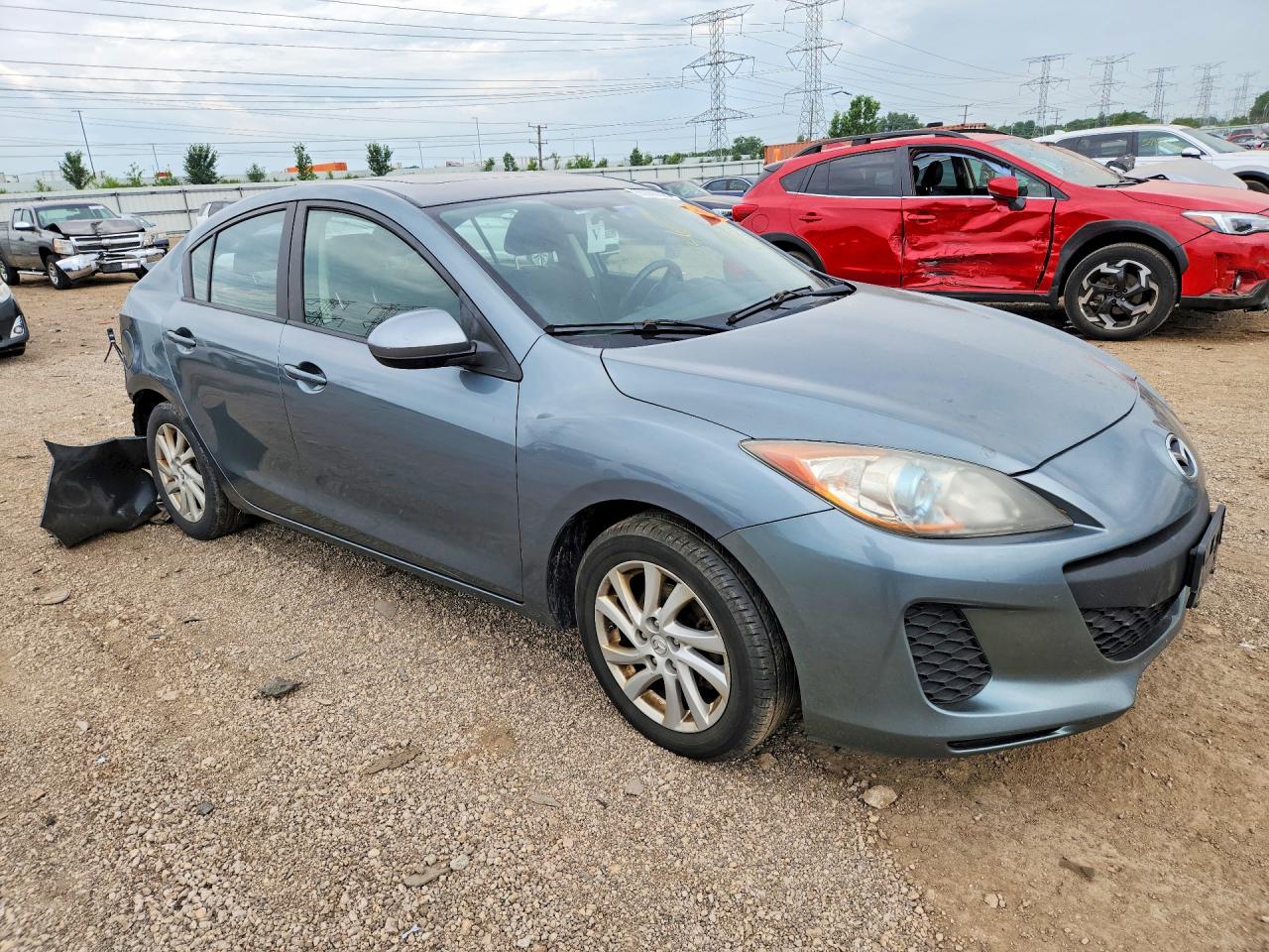 2012 Mazda 3 I Gray vin: JM1BL1V79C1529344